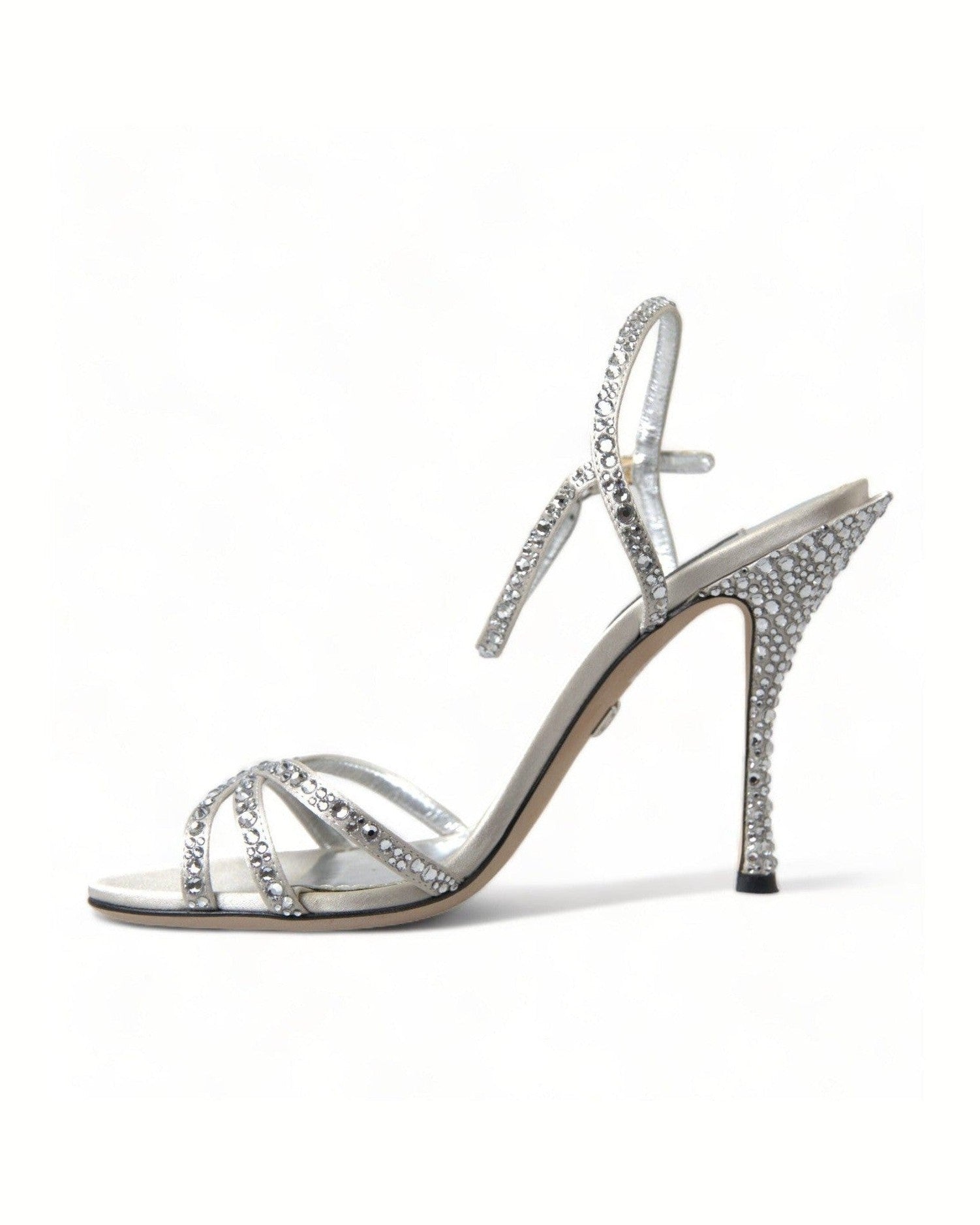 Dolce & Gabbana Elegant Crystal Embellished Heels Sandals Glam Steals