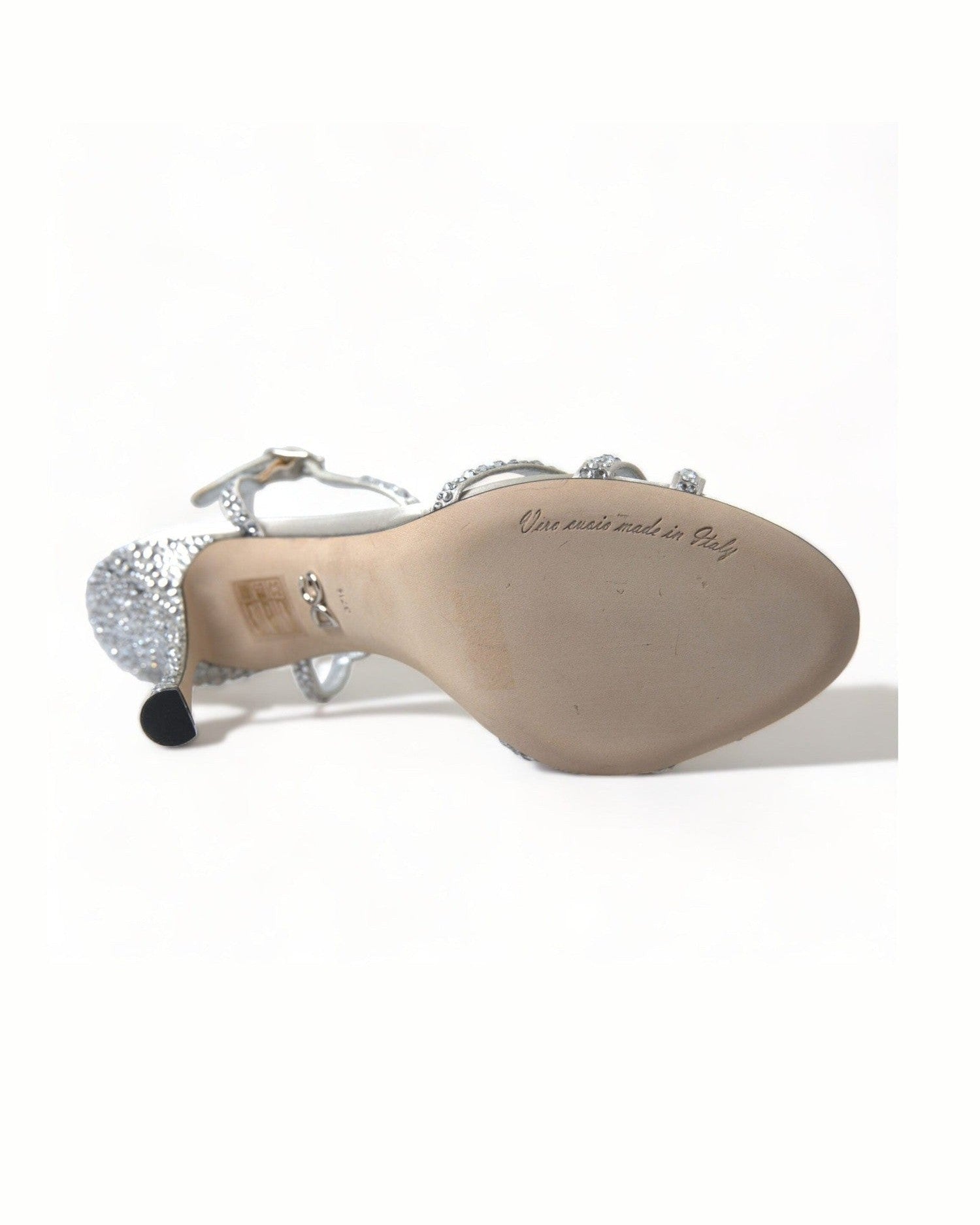 Dolce & Gabbana Elegant Crystal Embellished Heels Sandals Glam Steals