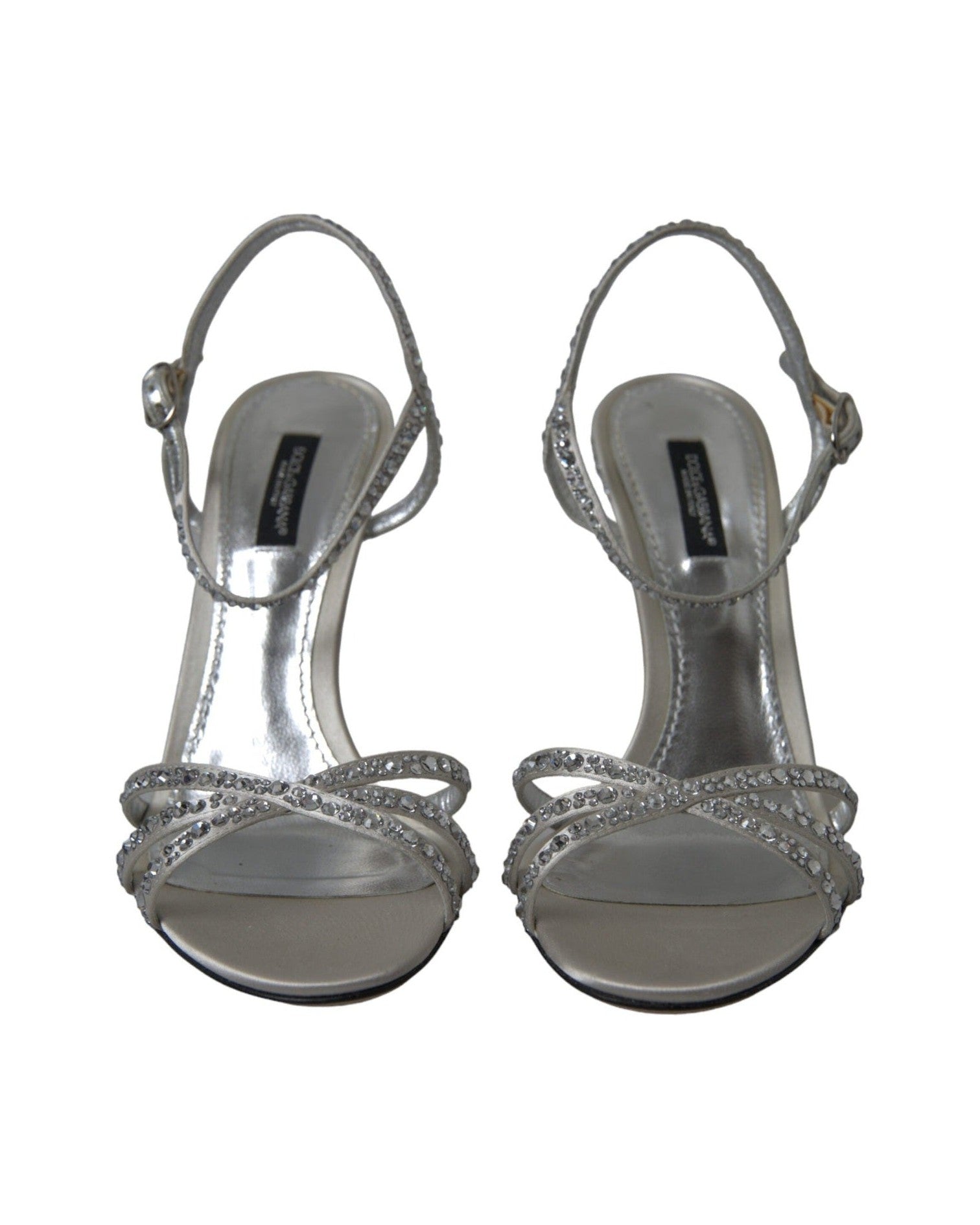 Dolce & Gabbana Elegant Crystal Embellished Heels Sandals Glam Steals