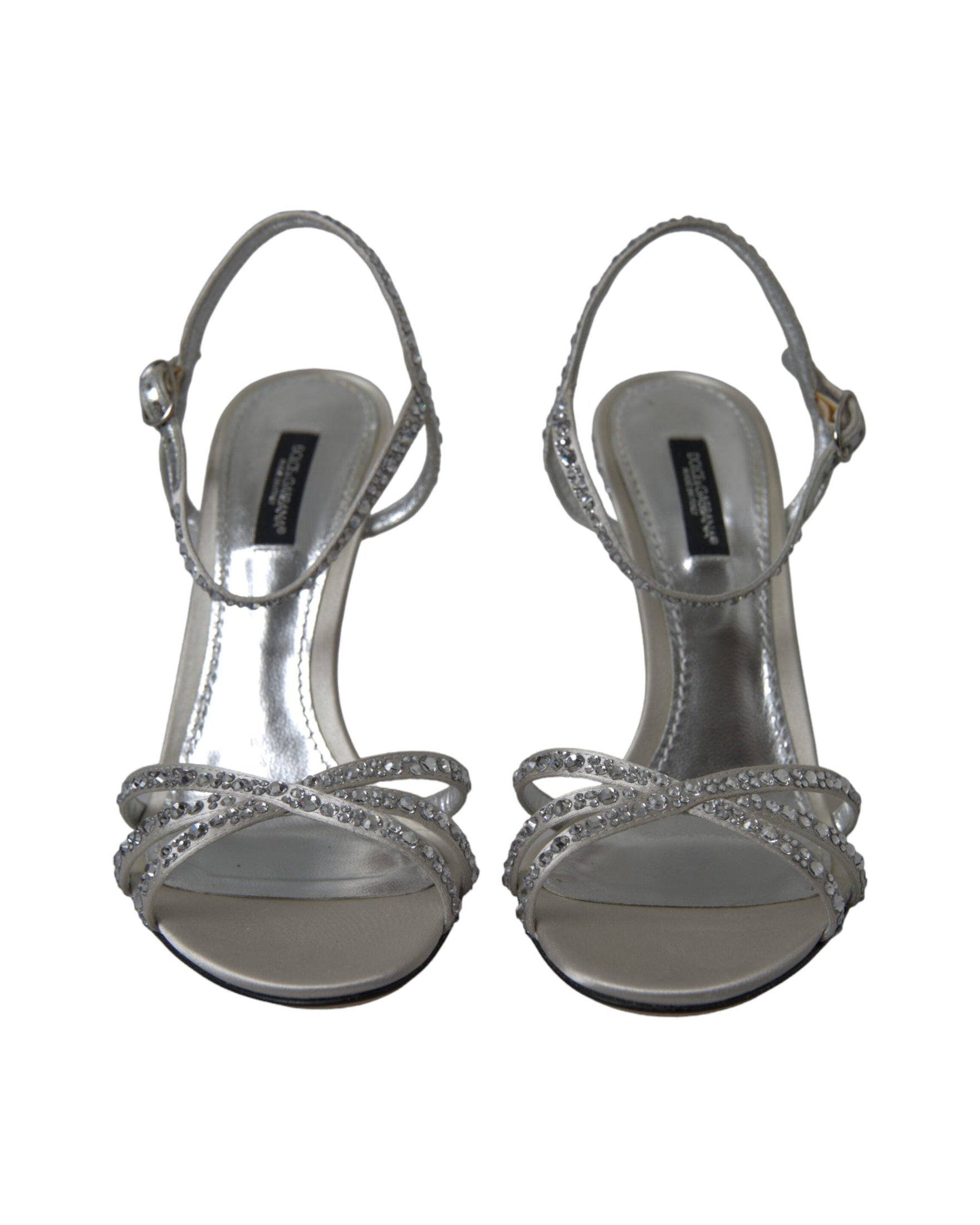 Dolce & Gabbana Elegant Crystal Embellished Heels Sandals Glam Steals