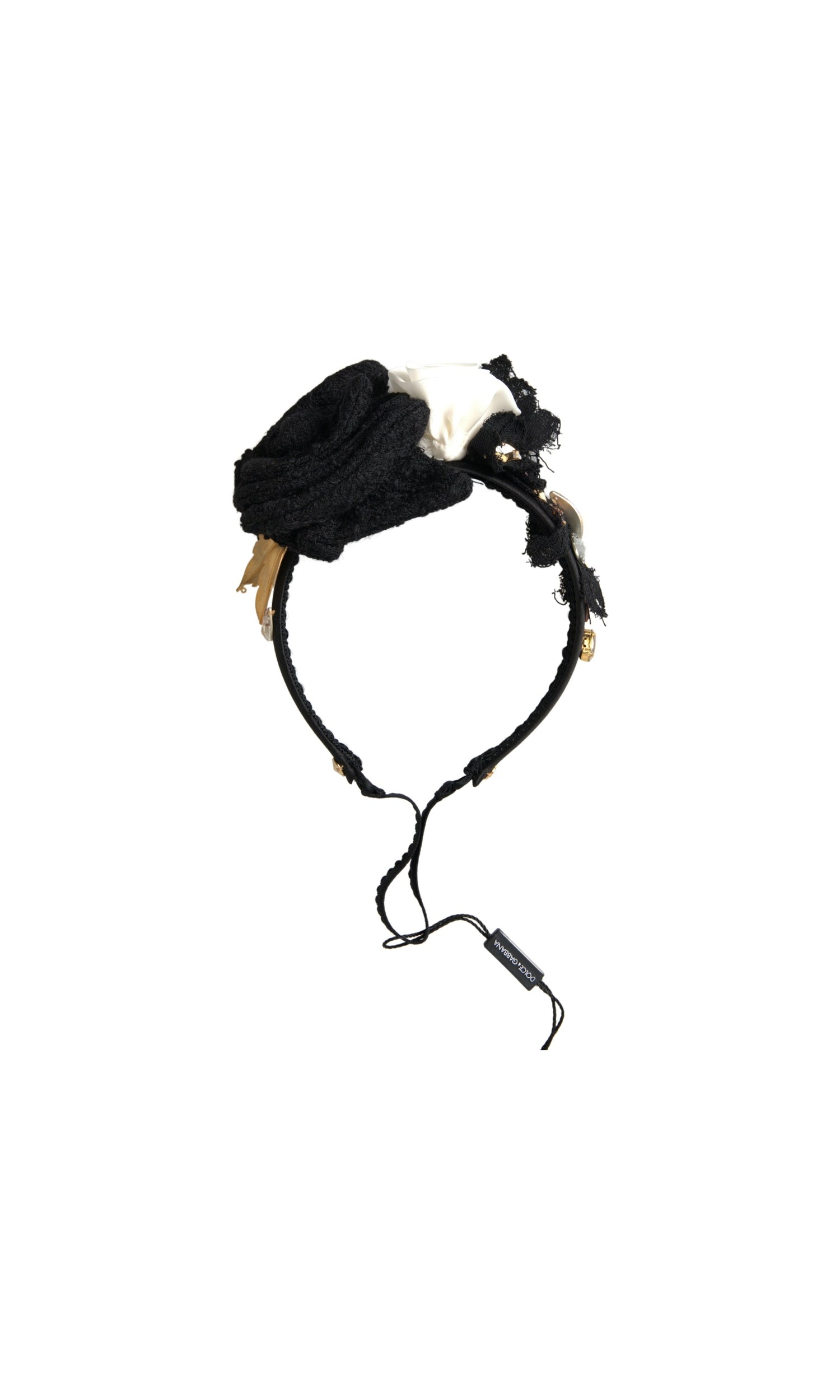 Dolce & Gabbana Elegant Crystal-Embellished Silk Diadem Glam Steals