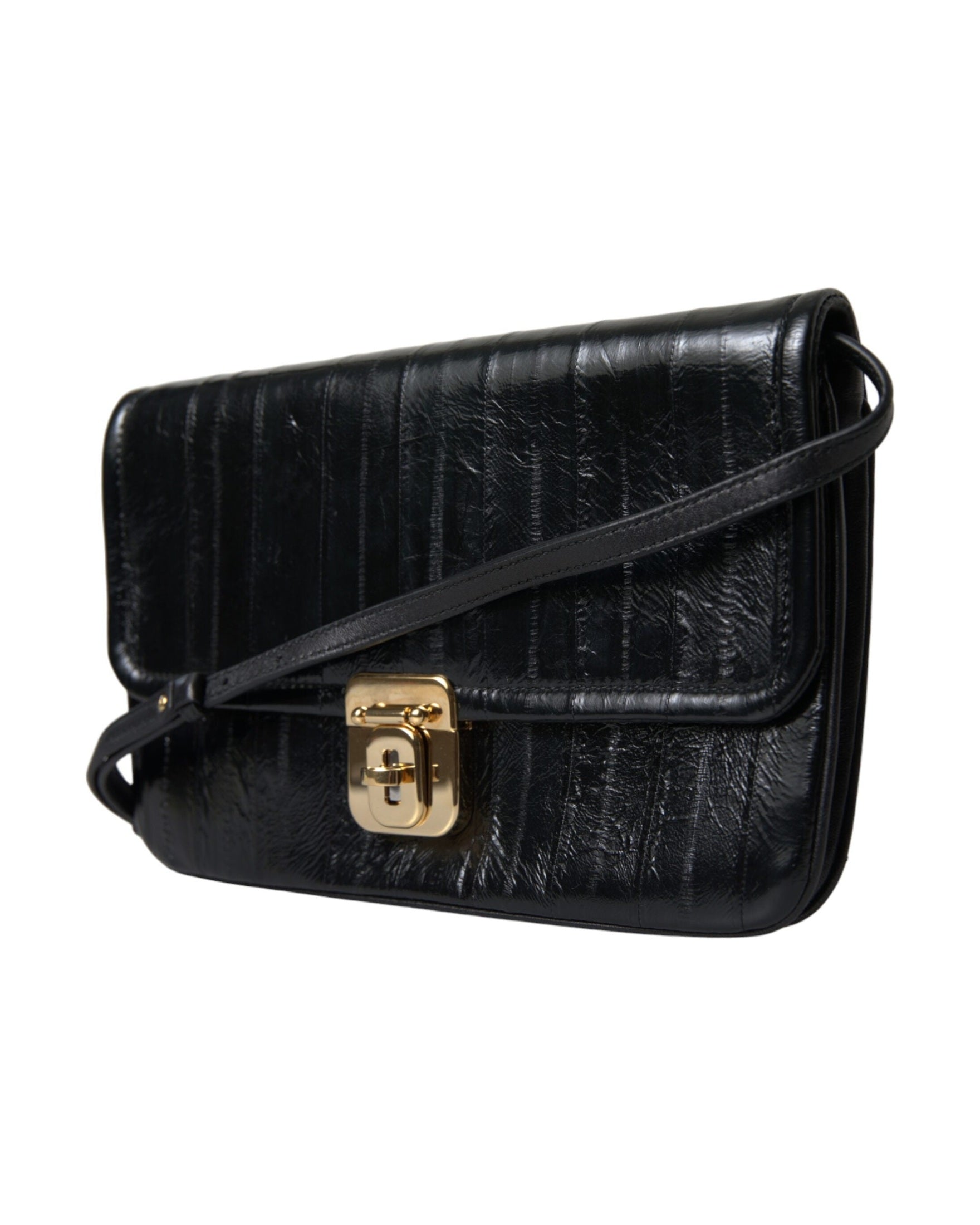 Dolce & Gabbana Elegant Eelskin Leather Shoulder Bag Glam Steals