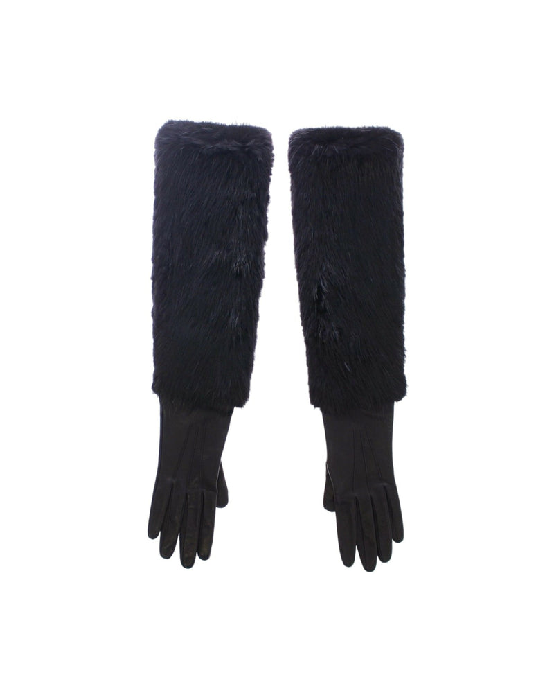 Dolce & Gabbana Elegant Elbow Length Leather Gloves Glam Steals