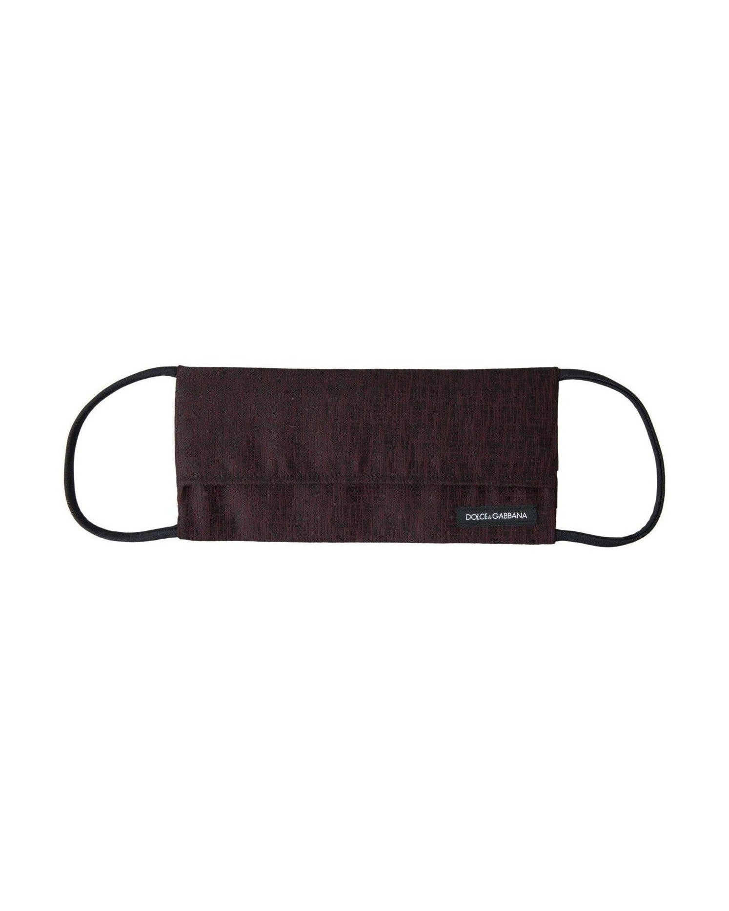 Dolce & Gabbana Elegant Face Mask With Logo Maroon Detail Glam Steals