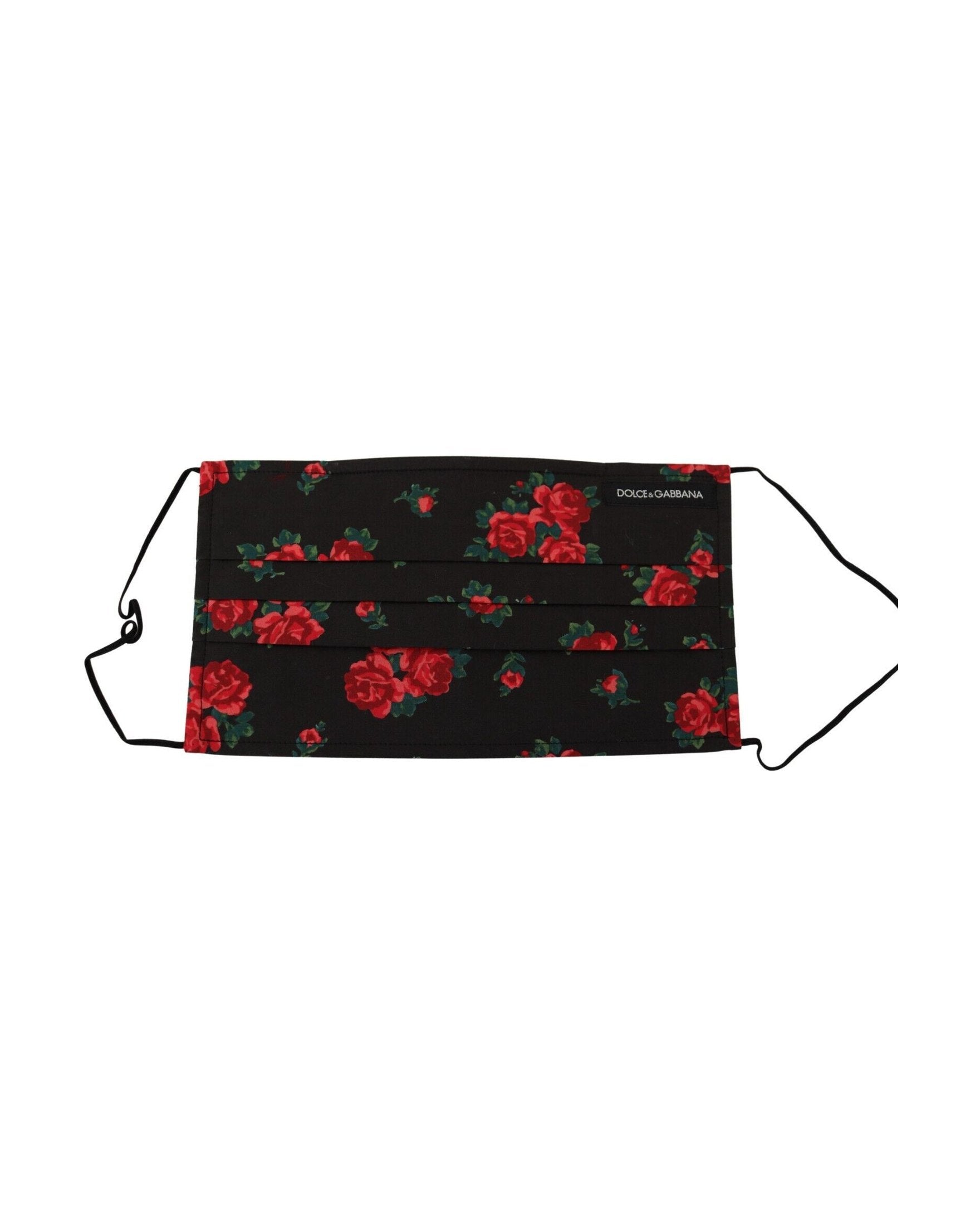 Dolce & Gabbana Elegant Floral Cotton Pleated Face Mask Glam Steals