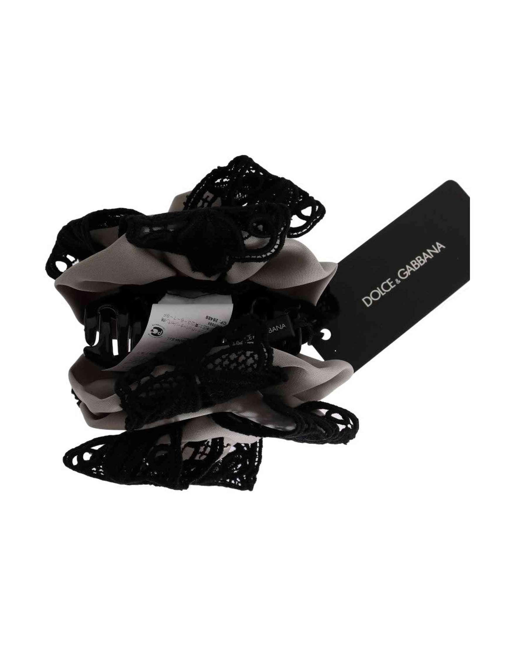 Dolce & Gabbana Elegant Floral Lace Hair Claw Glam Steals