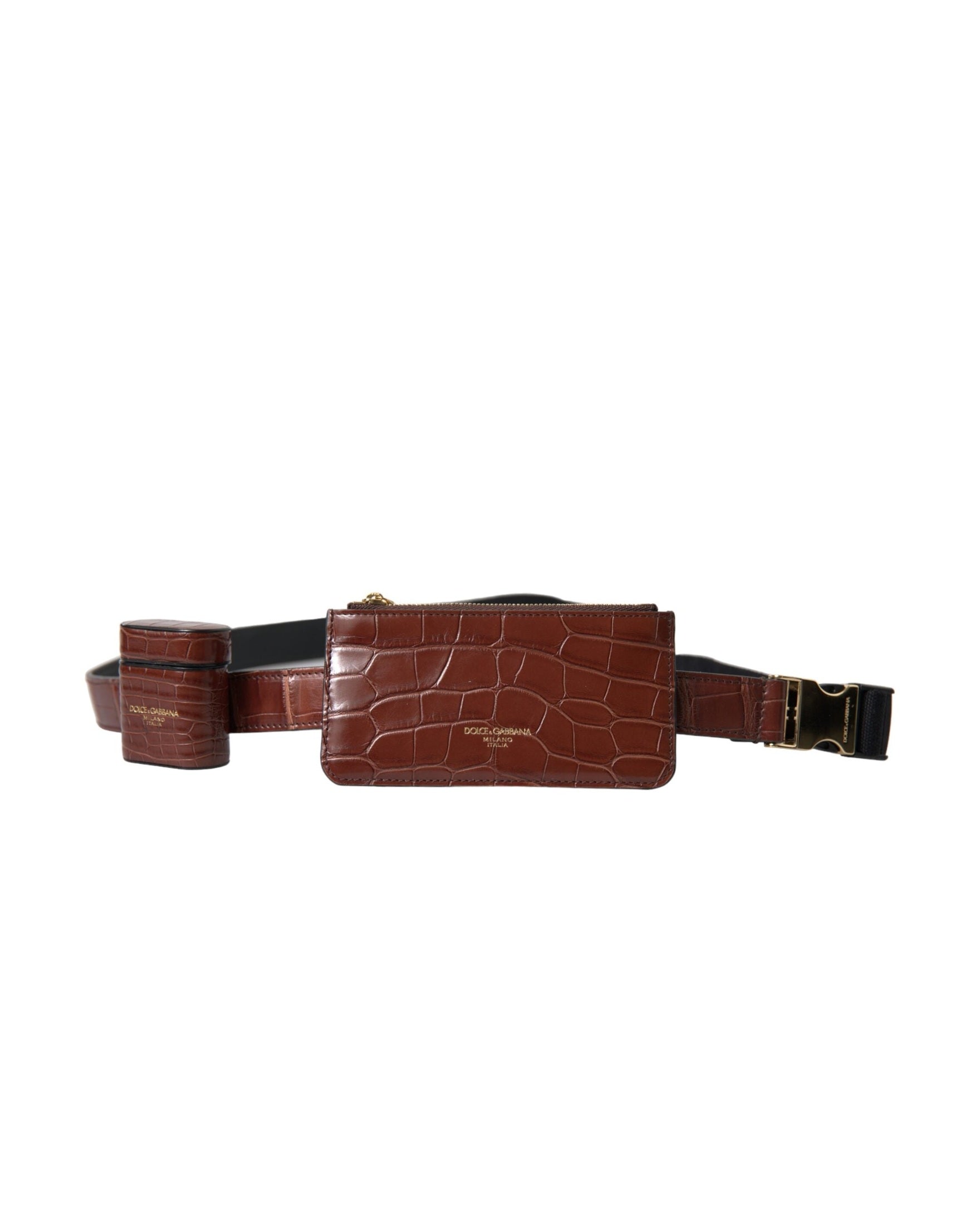 Dolce & Gabbana Elegant Leather Airpod & Coin Purse Duo