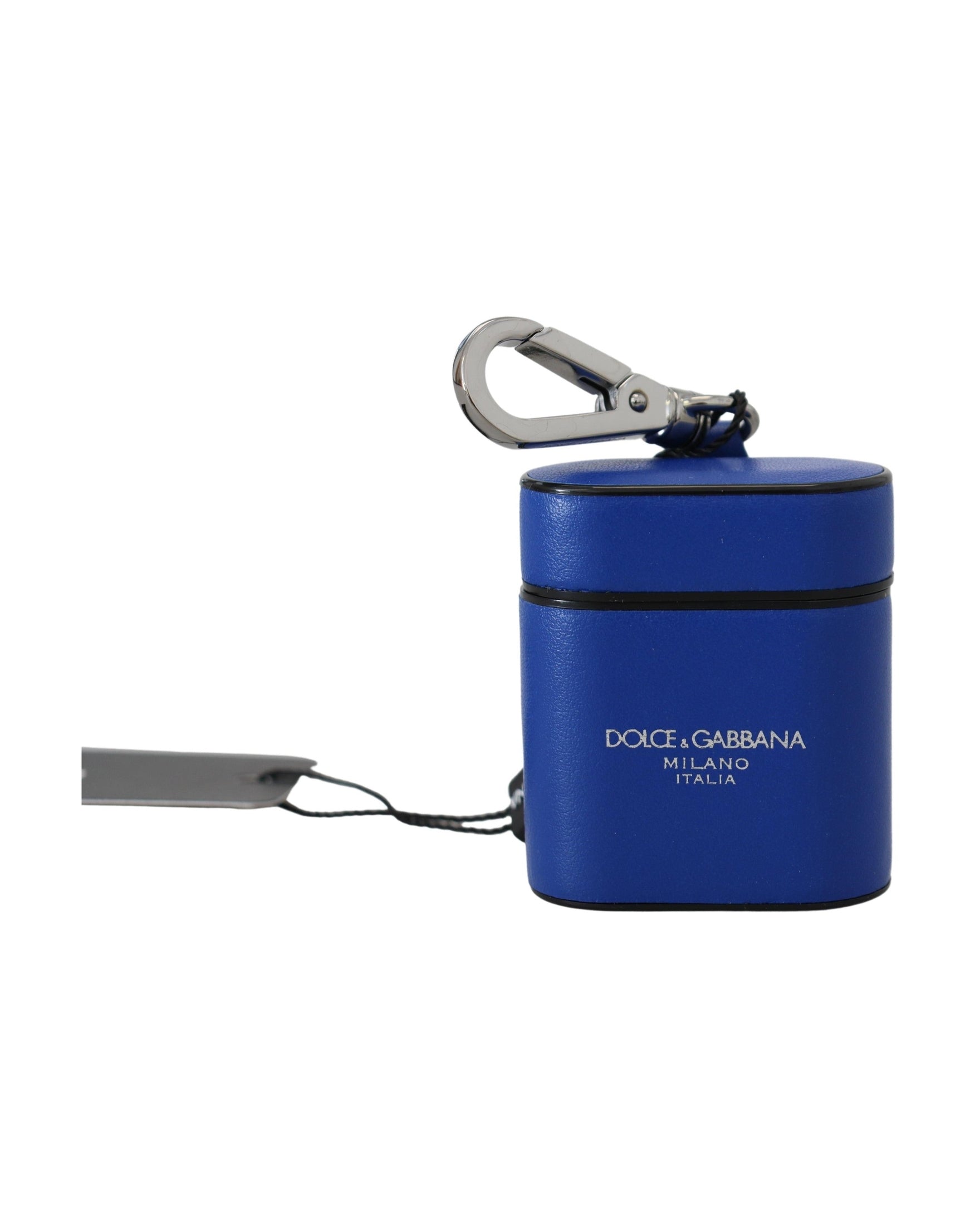 Dolce & Gabbana Elegant Leather Airpods Blue Case Glam Steals