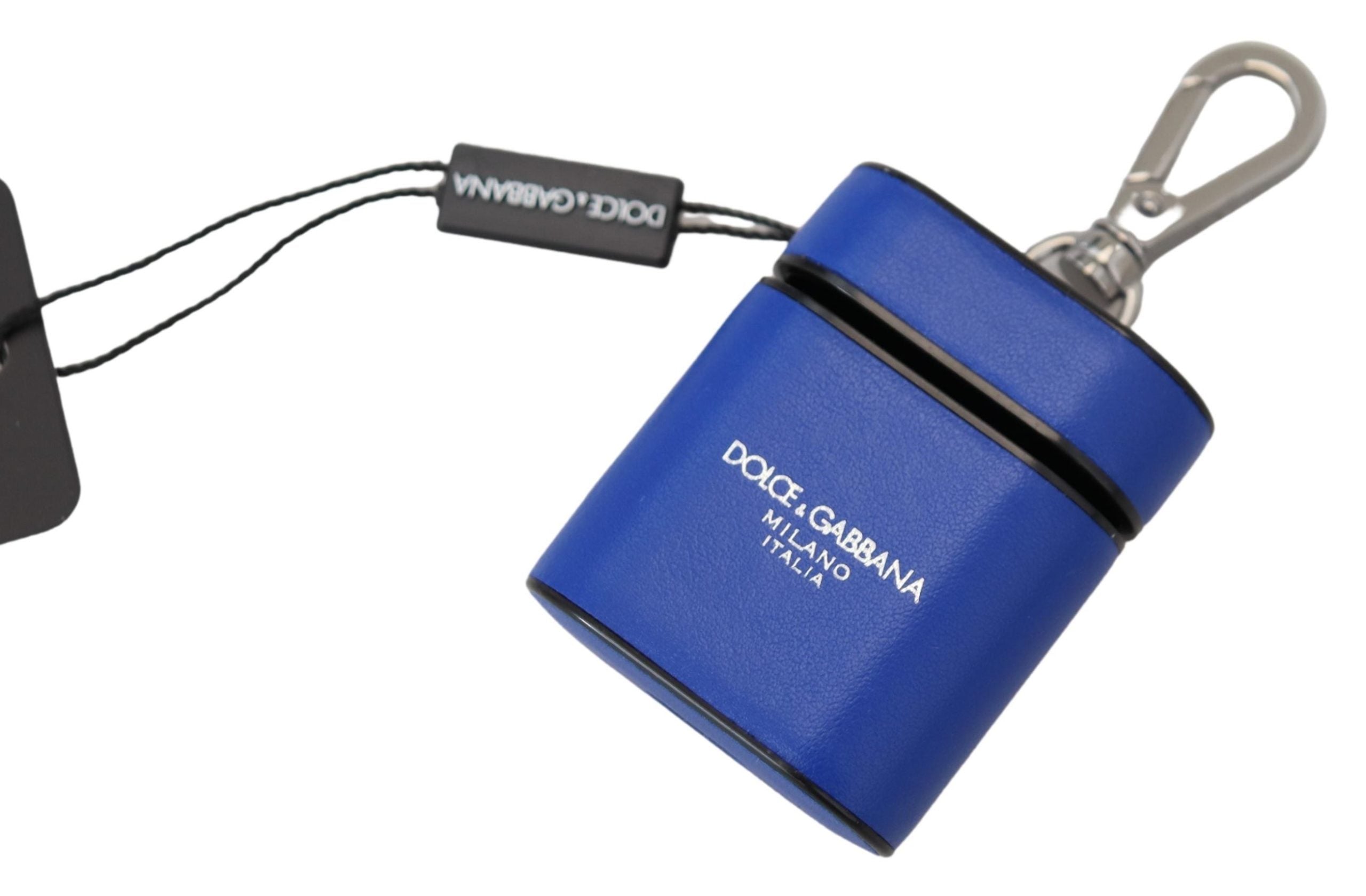 Dolce & Gabbana Elegant Leather Airpods Blue Case Glam Steals