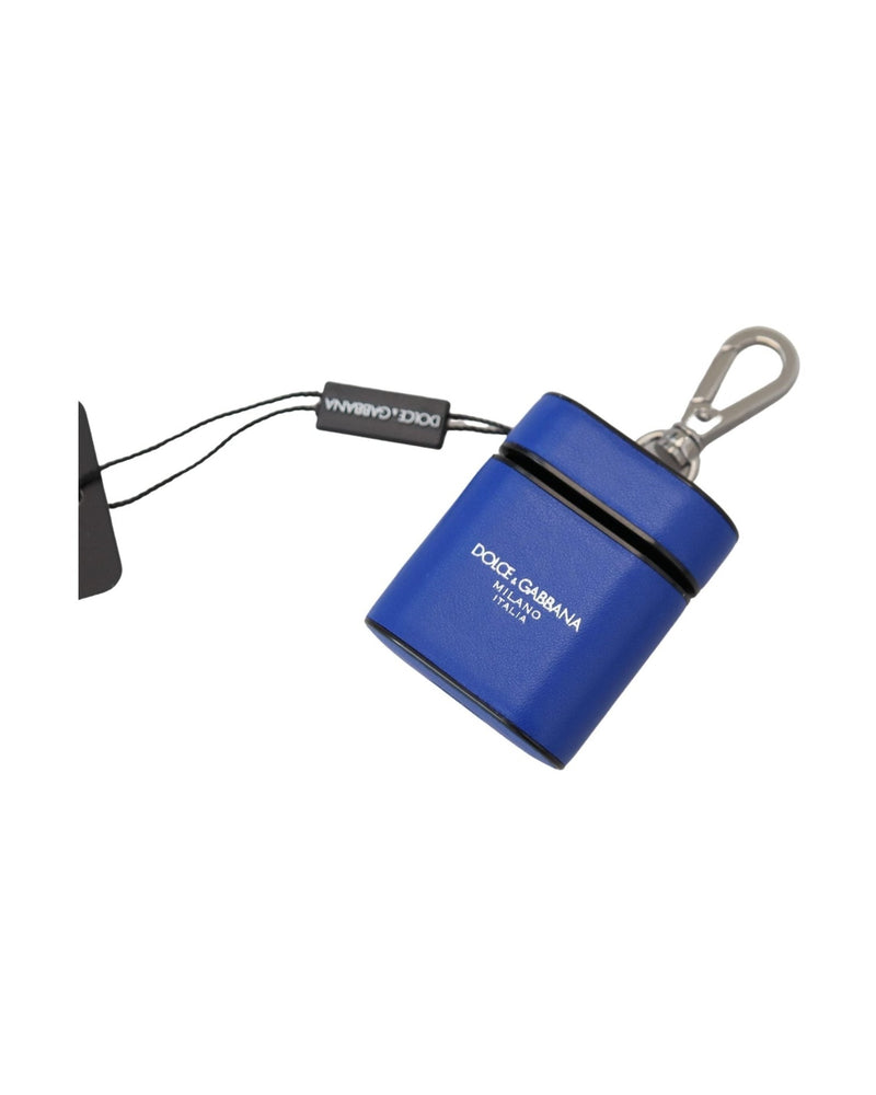 Dolce & Gabbana Elegant Leather Airpods Blue Case Glam Steals