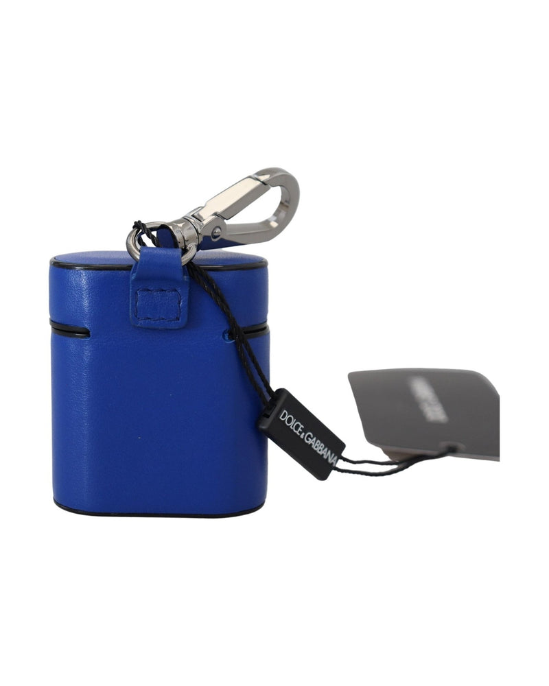 Dolce & Gabbana Elegant Leather Airpods Blue Case Glam Steals