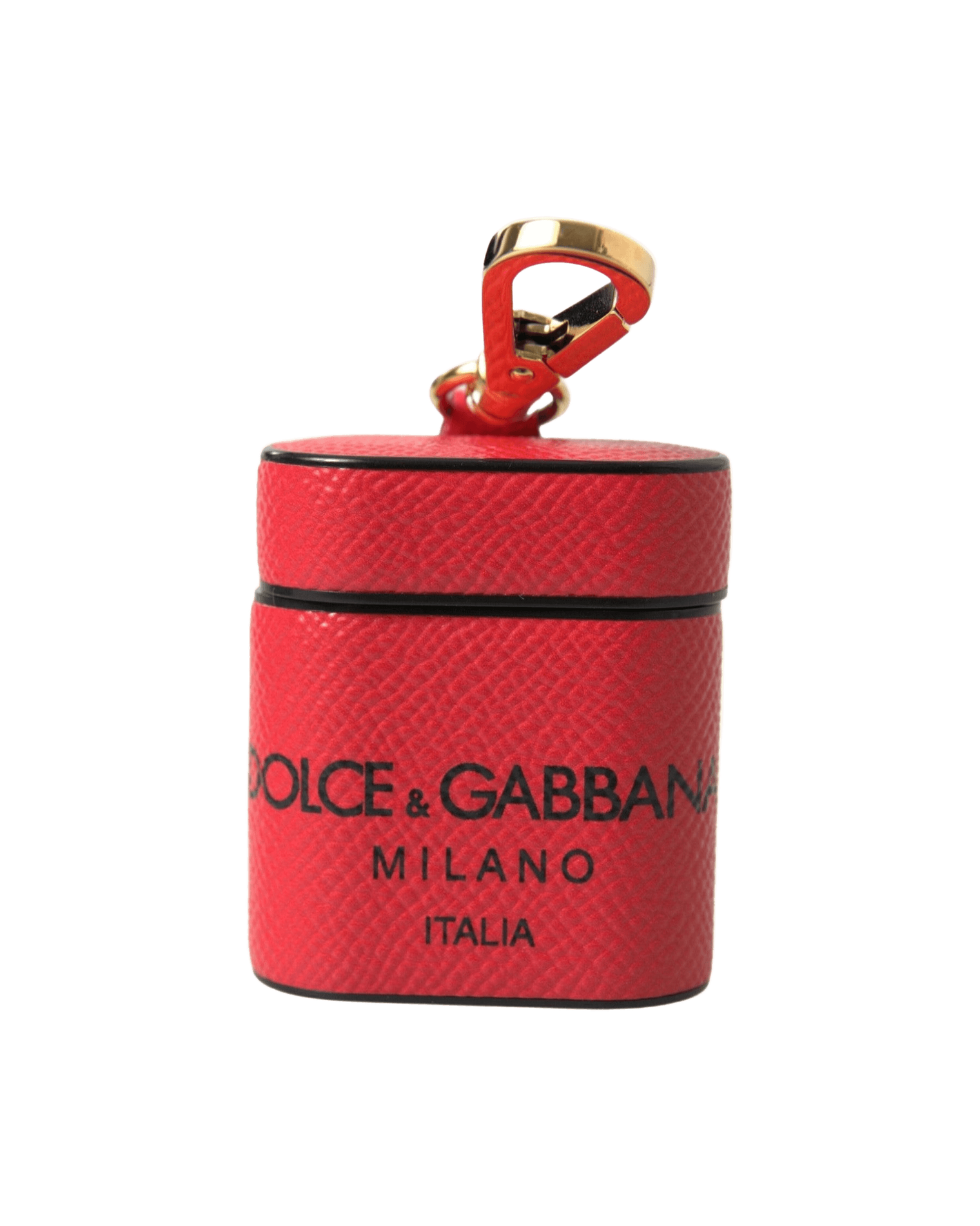 Dolce & Gabbana Elegant Leather Airpods Case In Black Red And Glam Steals