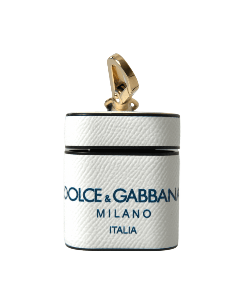 Dolce & White Gabbana Elegant Leather Airpods Case In Glam Steals