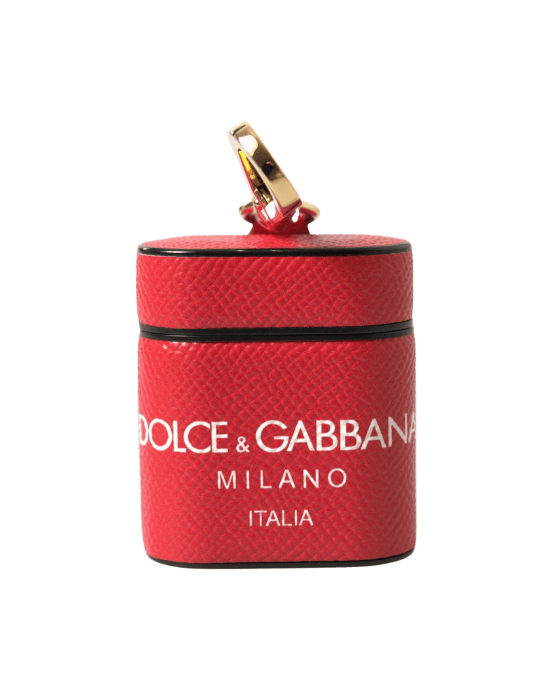 Dolce & Red Gabbana Elegant Leather Airpods Case Glam Steals