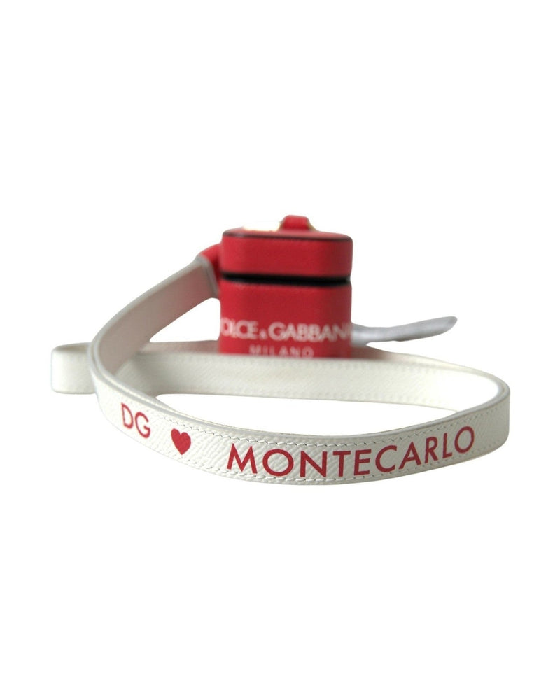 Dolce & Gabbana Elegant Leather Airpods Red Case Glam Steals