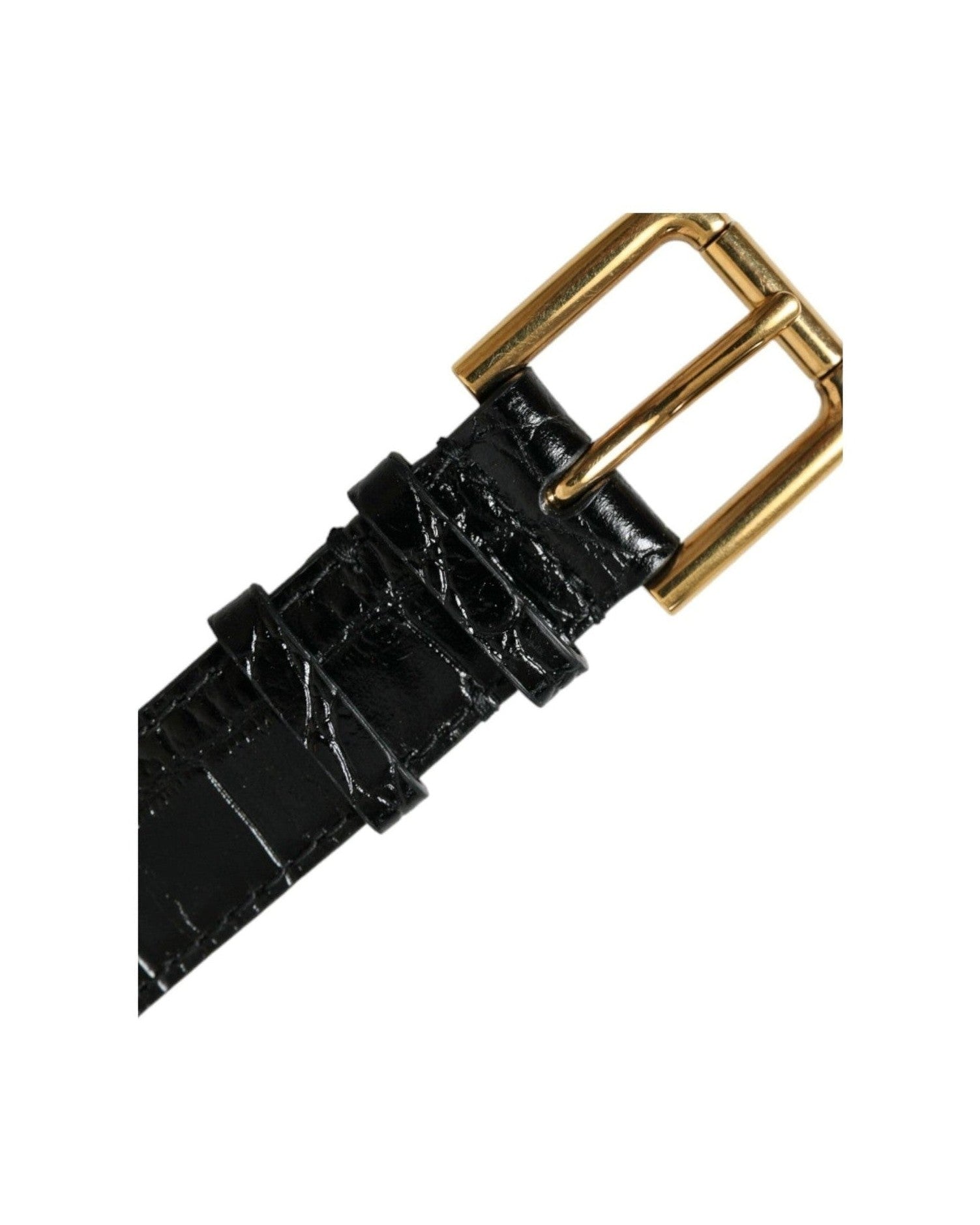 Dolce & Gabbana Elegant Leather Gold Black Bracelet Glam Steals