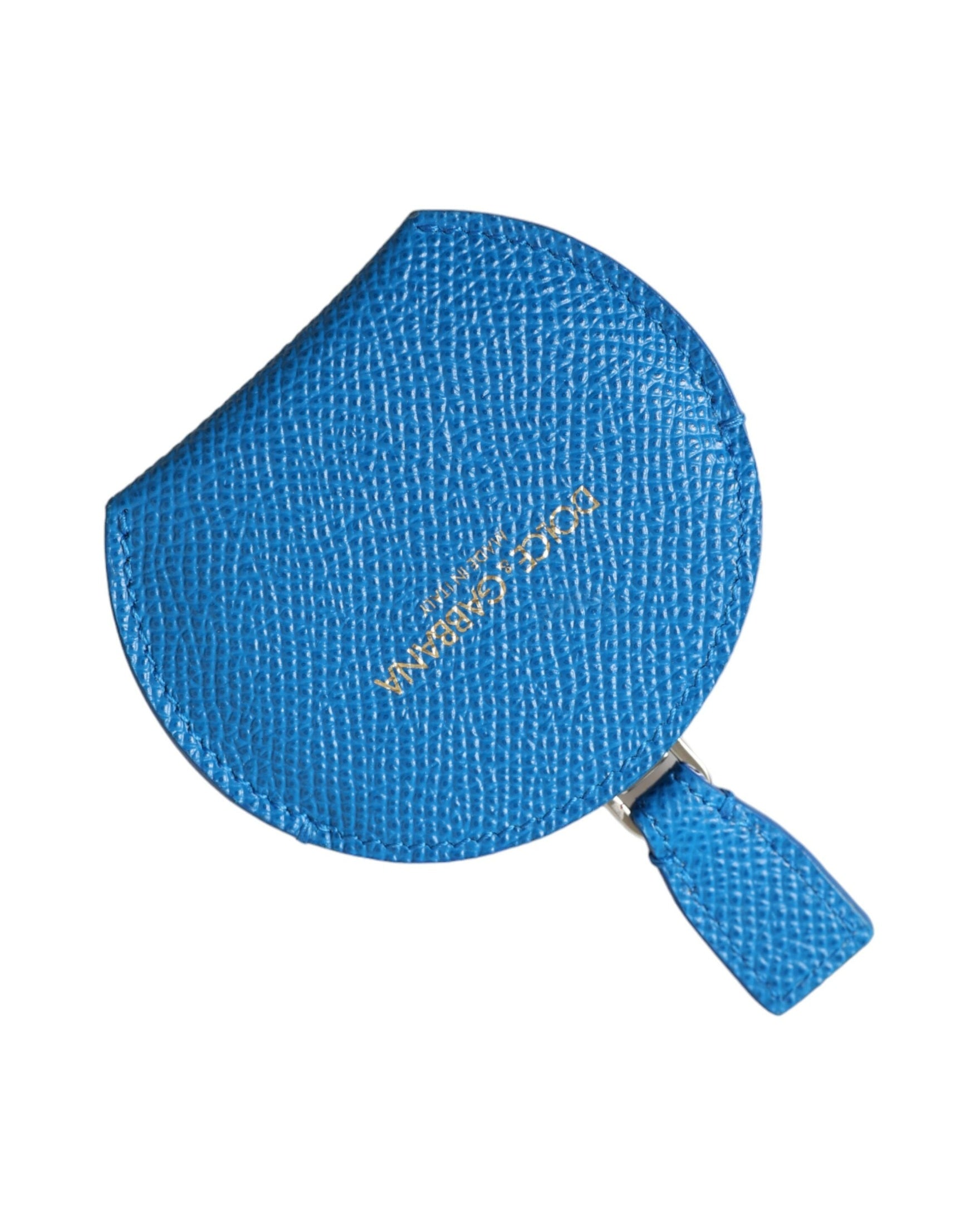 Dolce & Gabbana Elegant Leather Mirror Blue Holder Glam Steals