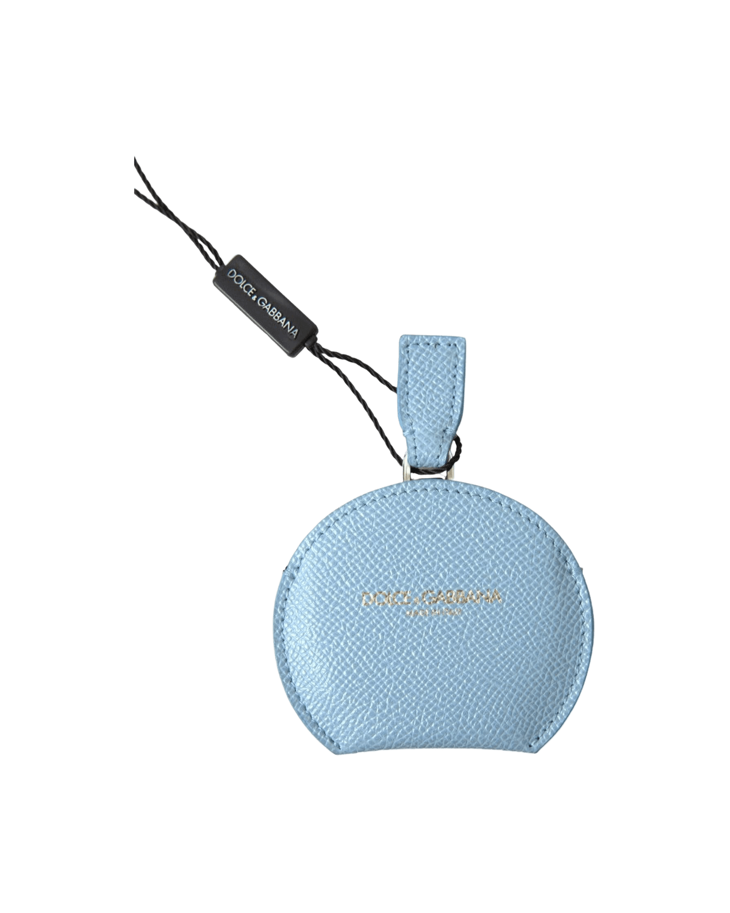 Dolce & Blue Gabbana Elegant Leather Mirror Holder In Light Glam Steals