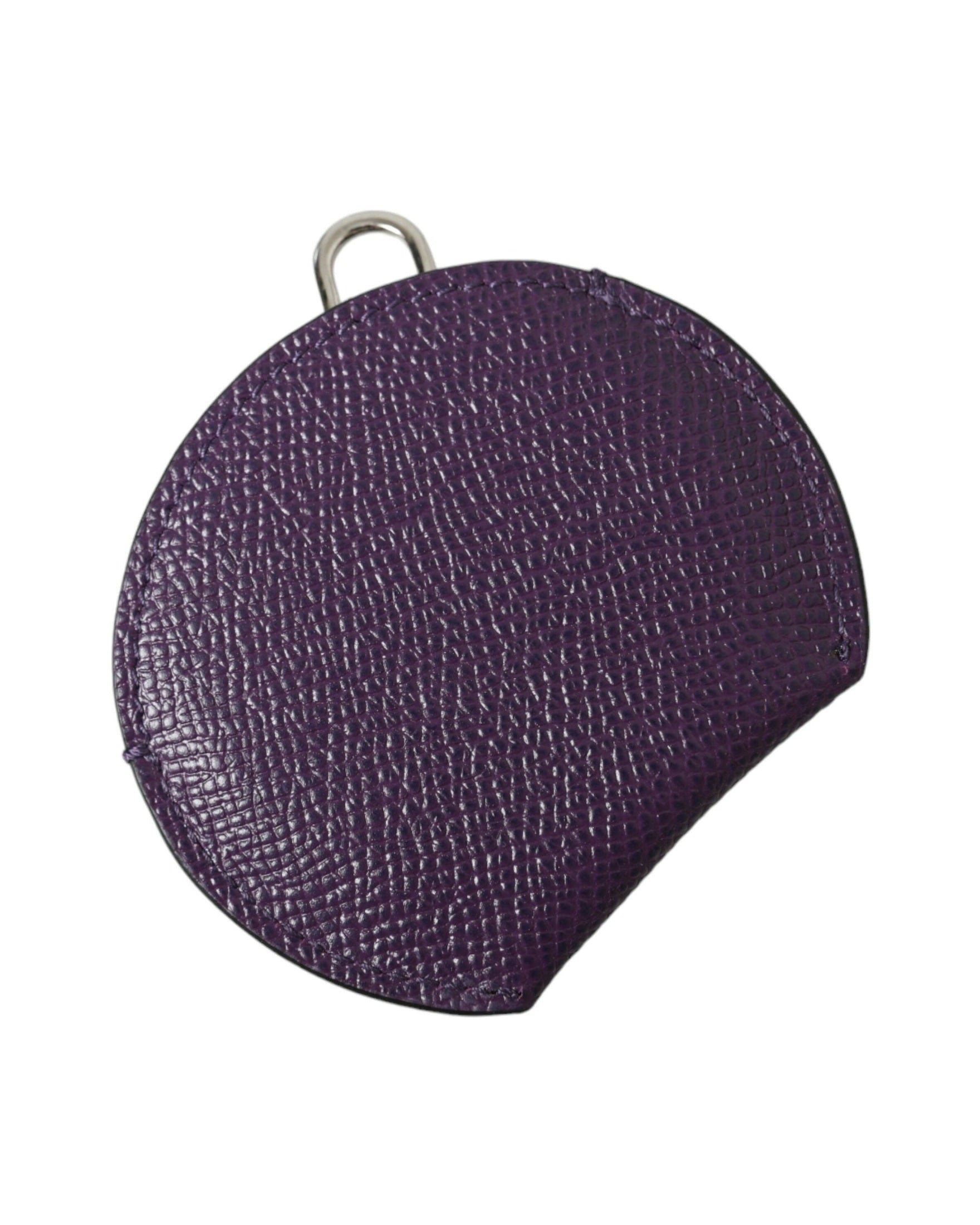 Dolce & Gabbana Elegant Leather Mirror Purple Holder Glam Steals