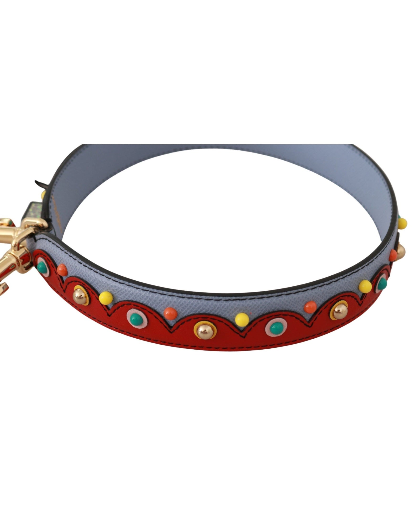 Dolce & Gabbana Elegant Leather Shoulder Multicolor Strap Glam Steals