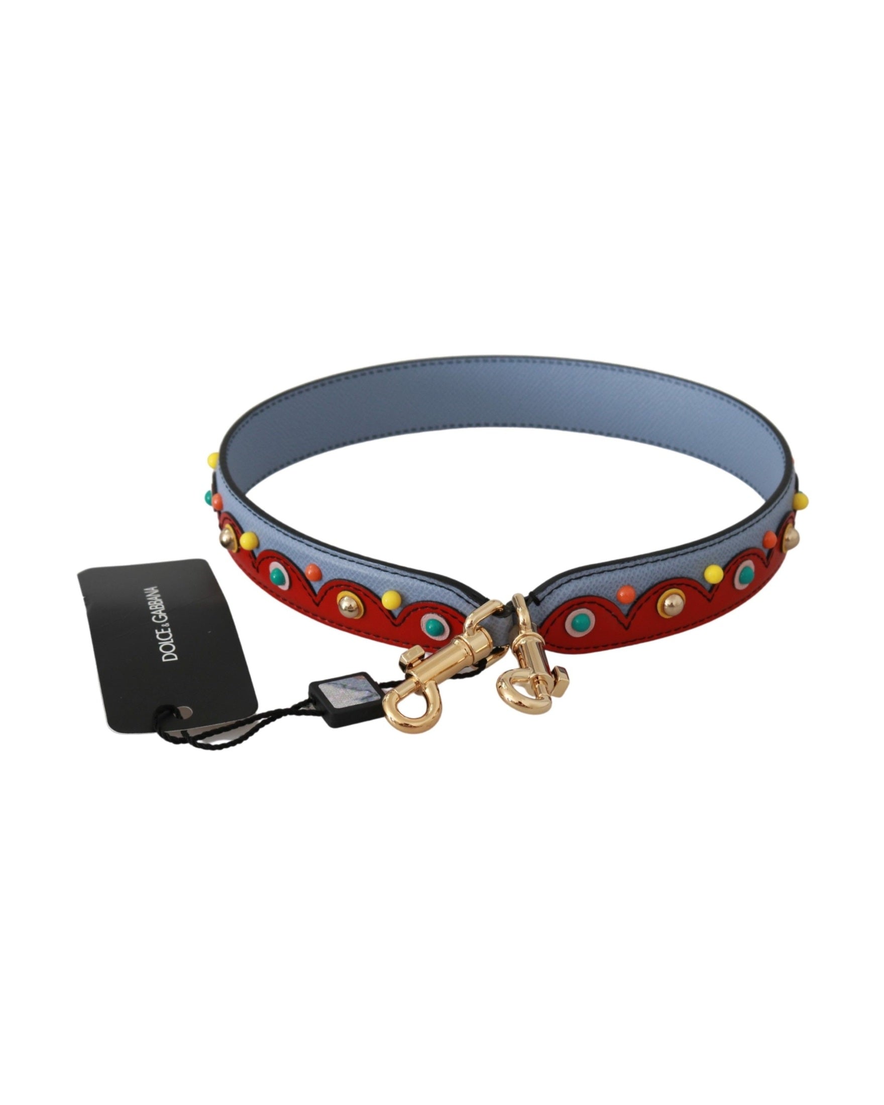 Dolce & Gabbana Elegant Leather Shoulder Multicolor Strap Glam Steals