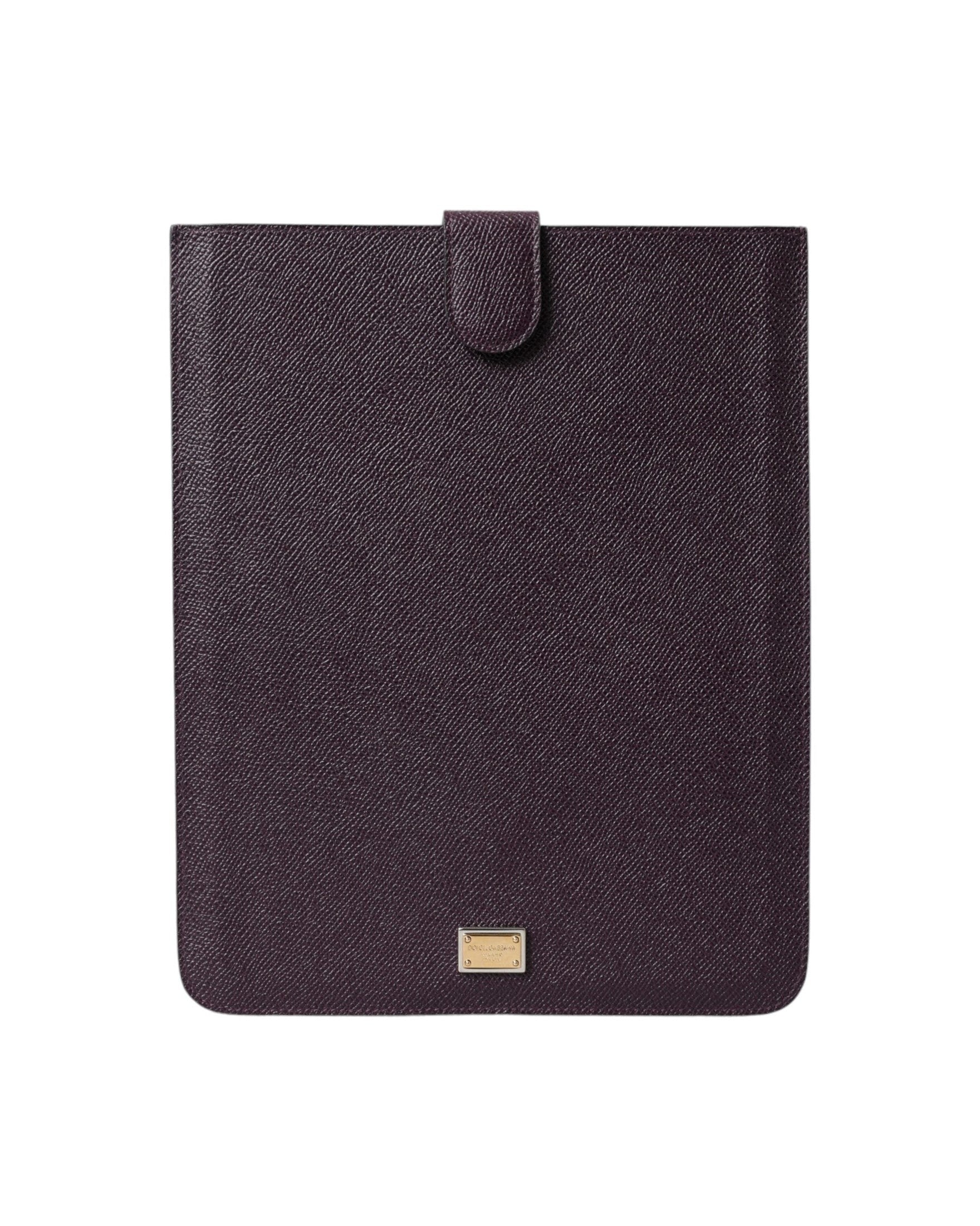Dolce & Gabbana Elegant Leather Tablet Pouch In Brown Rich Glam Steals