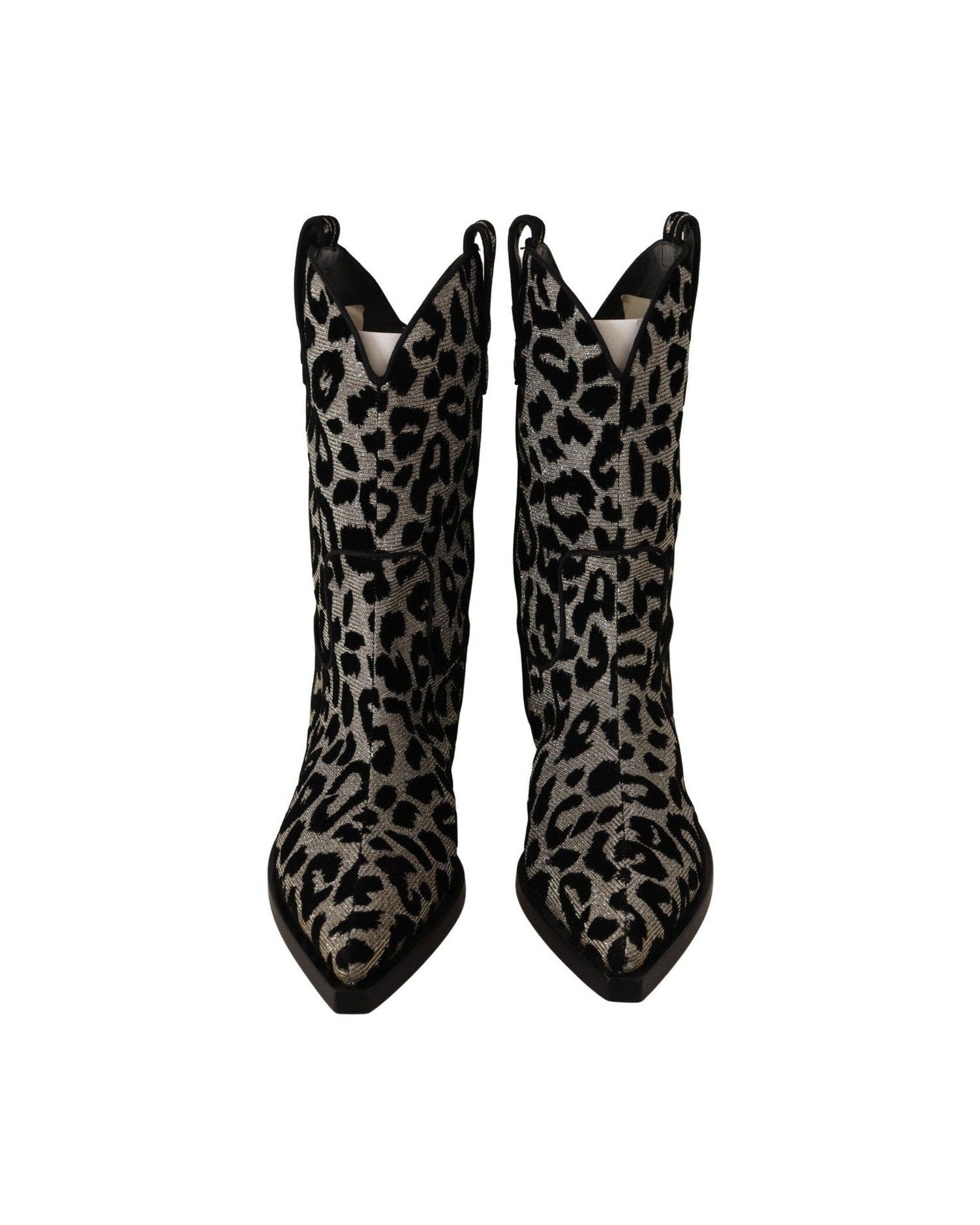 Dolce & Gabbana Elegant Leopard Print Mid Calf Boots Boots