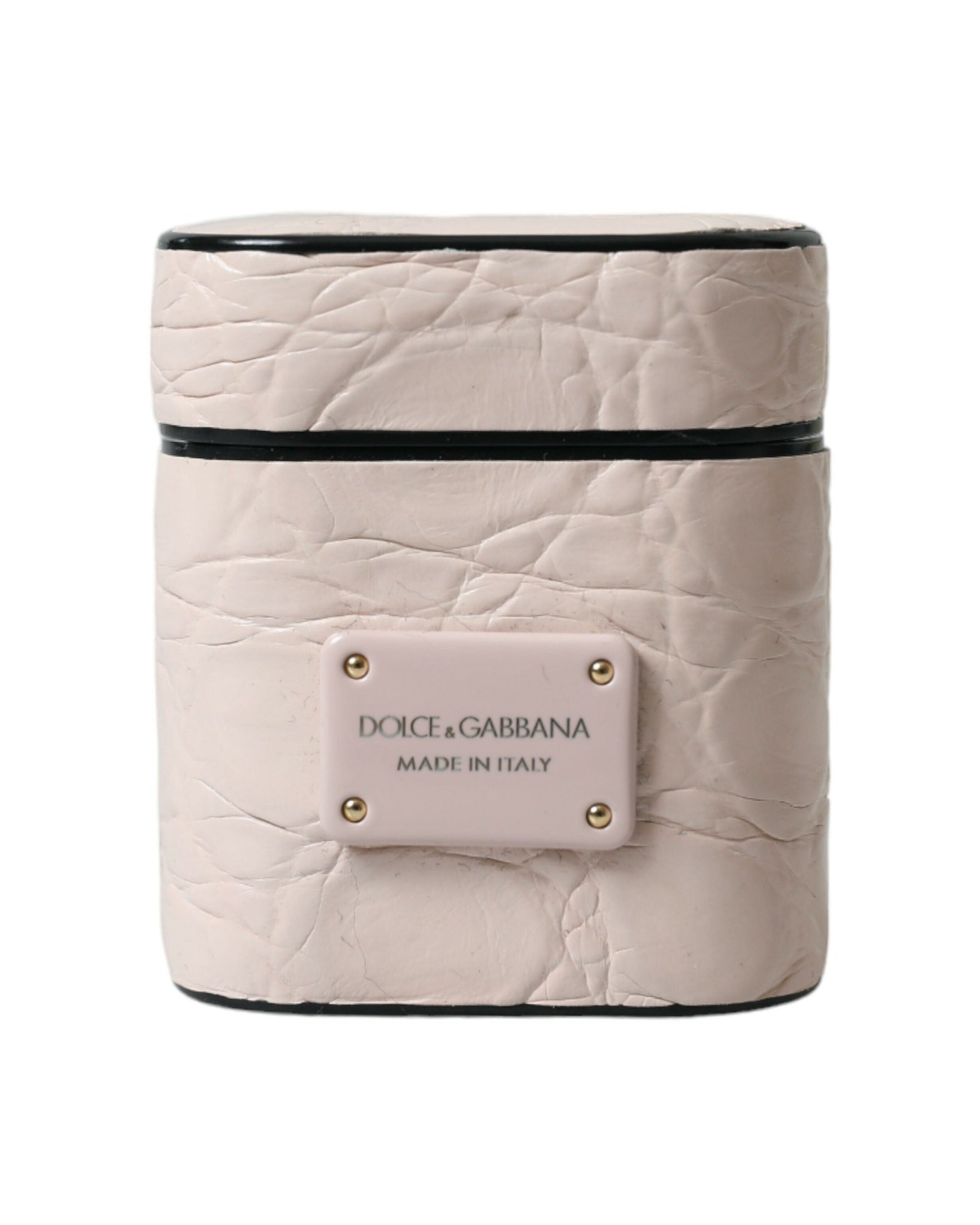 Dolce & Gabbana Elegant Light Leather Airpod Pink Case Glam Steals