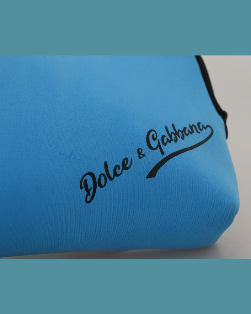 Dolce & Gabbana Elegant Polyamide Pouch Blue Bag Glam Steals