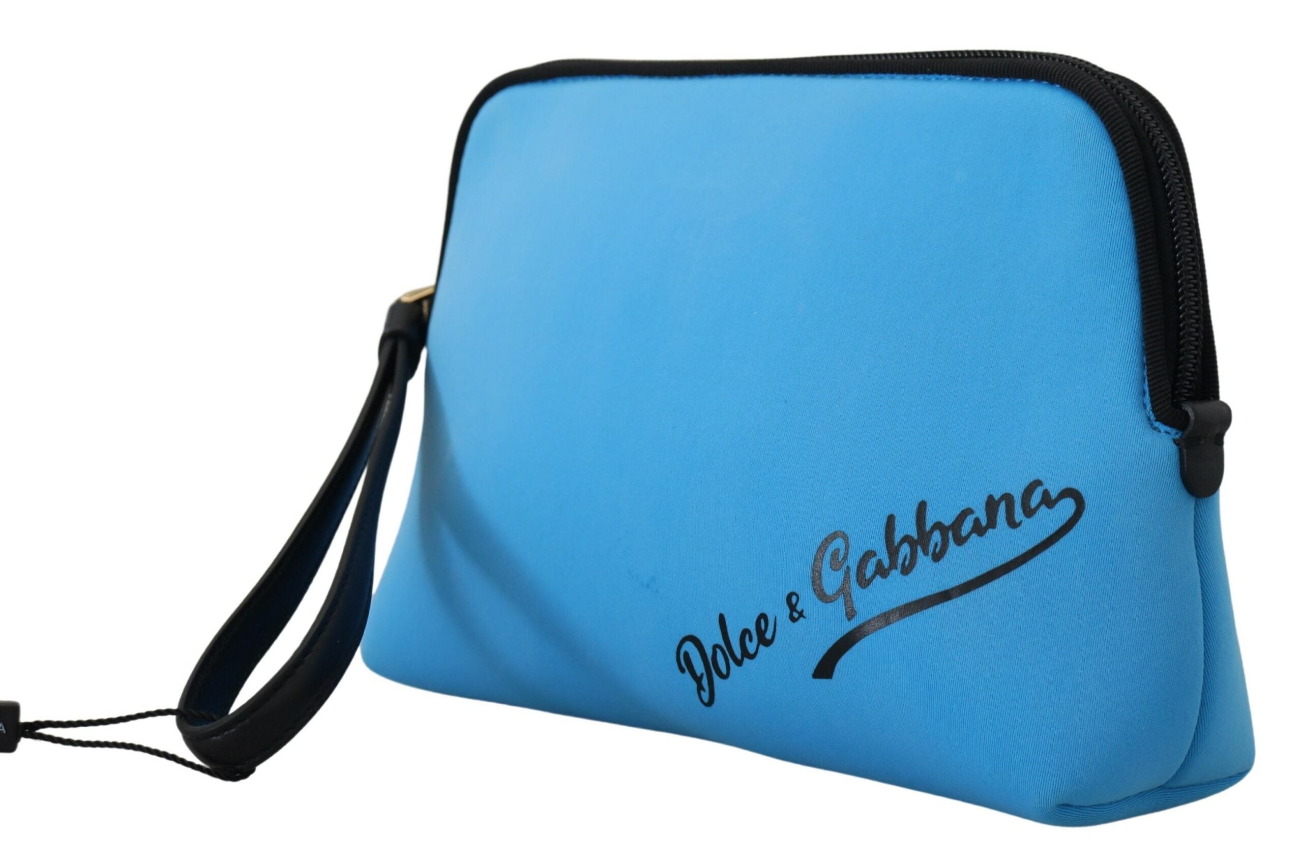 Dolce & Gabbana Elegant Polyamide Pouch Blue Bag Glam Steals