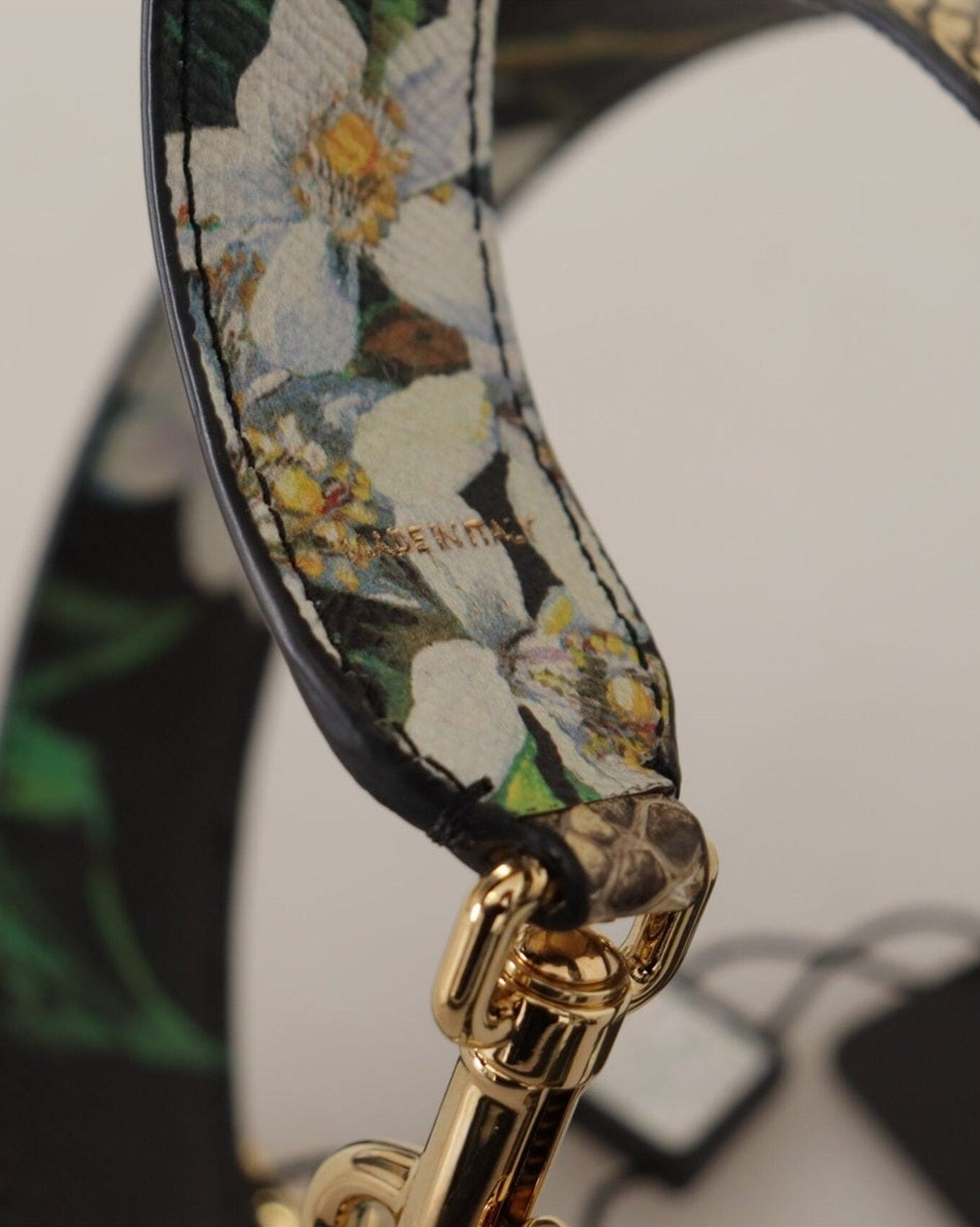 Dolce & Gabbana Elegant Python Leather Shoulder Beige Strap Glam Steals
