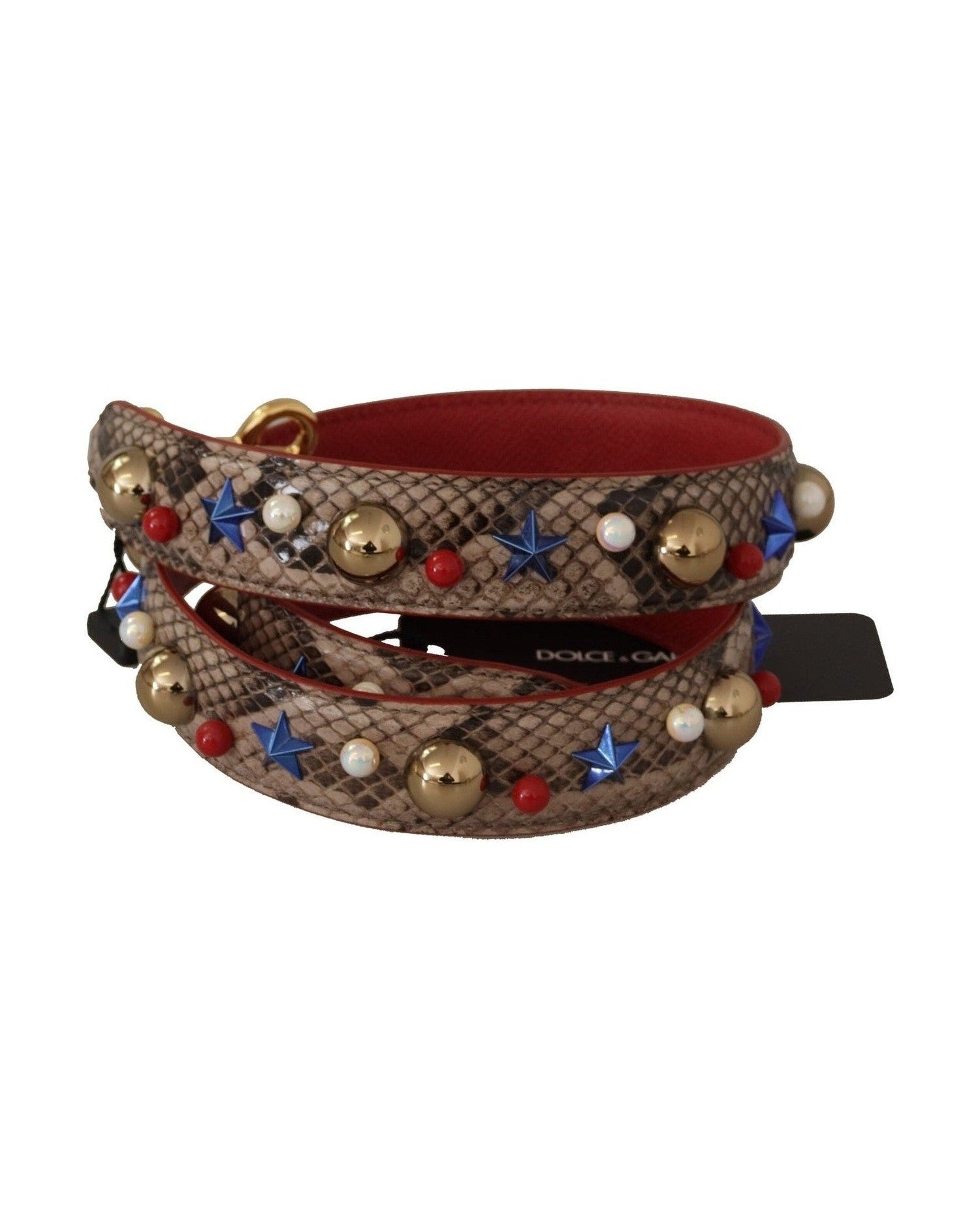 Dolce & Gabbana Elegant Python Leather Shoulder Strap Glam Steals