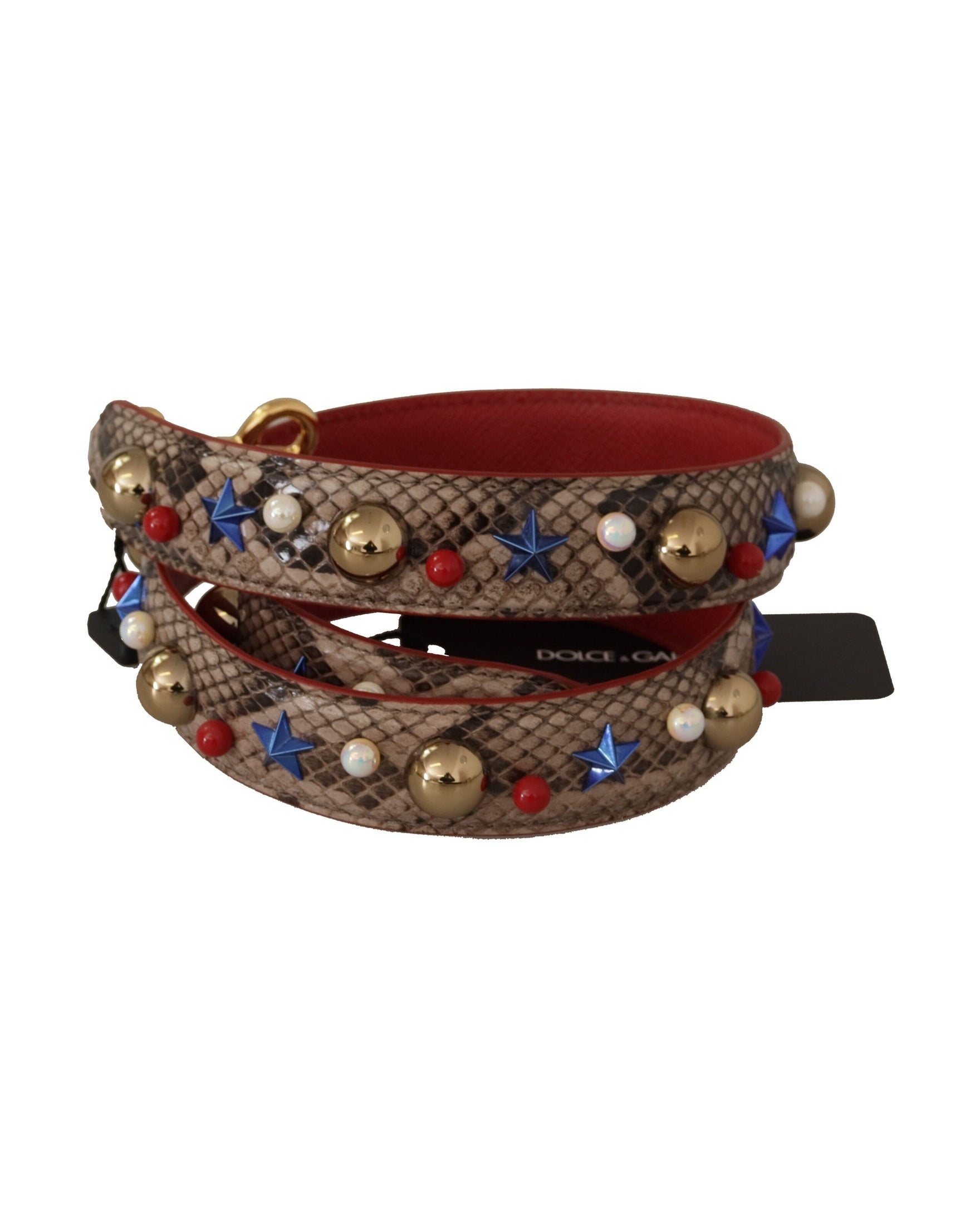 Dolce & Gabbana Elegant Python Leather Shoulder Strap Glam Steals