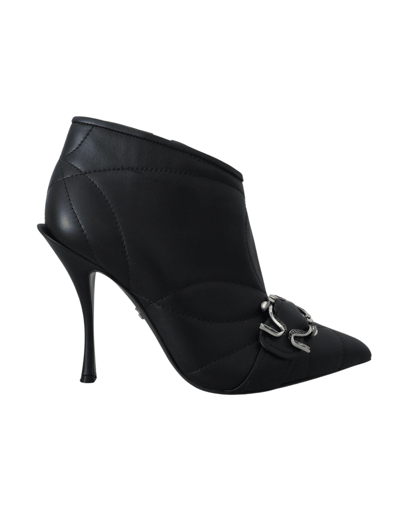 Dolce & Black Gabbana Elegant Quilted Leather Booties Glam Steals