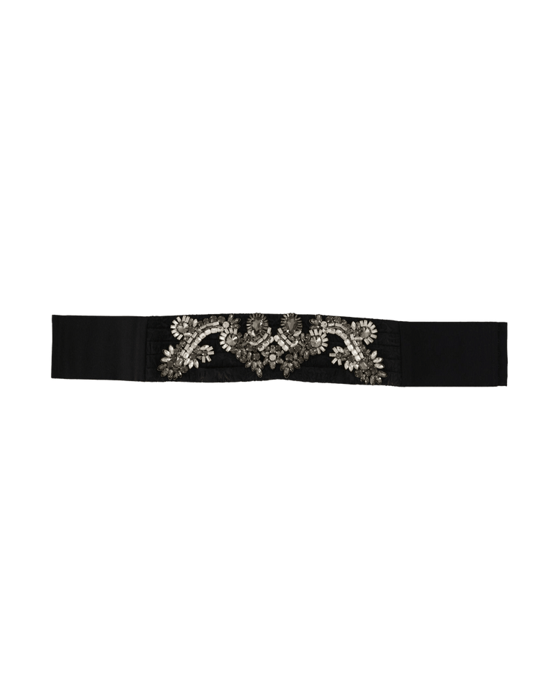 Dolce & Gabbana Elegant Rhinestone-Embellished Silk Belt Glam Steals