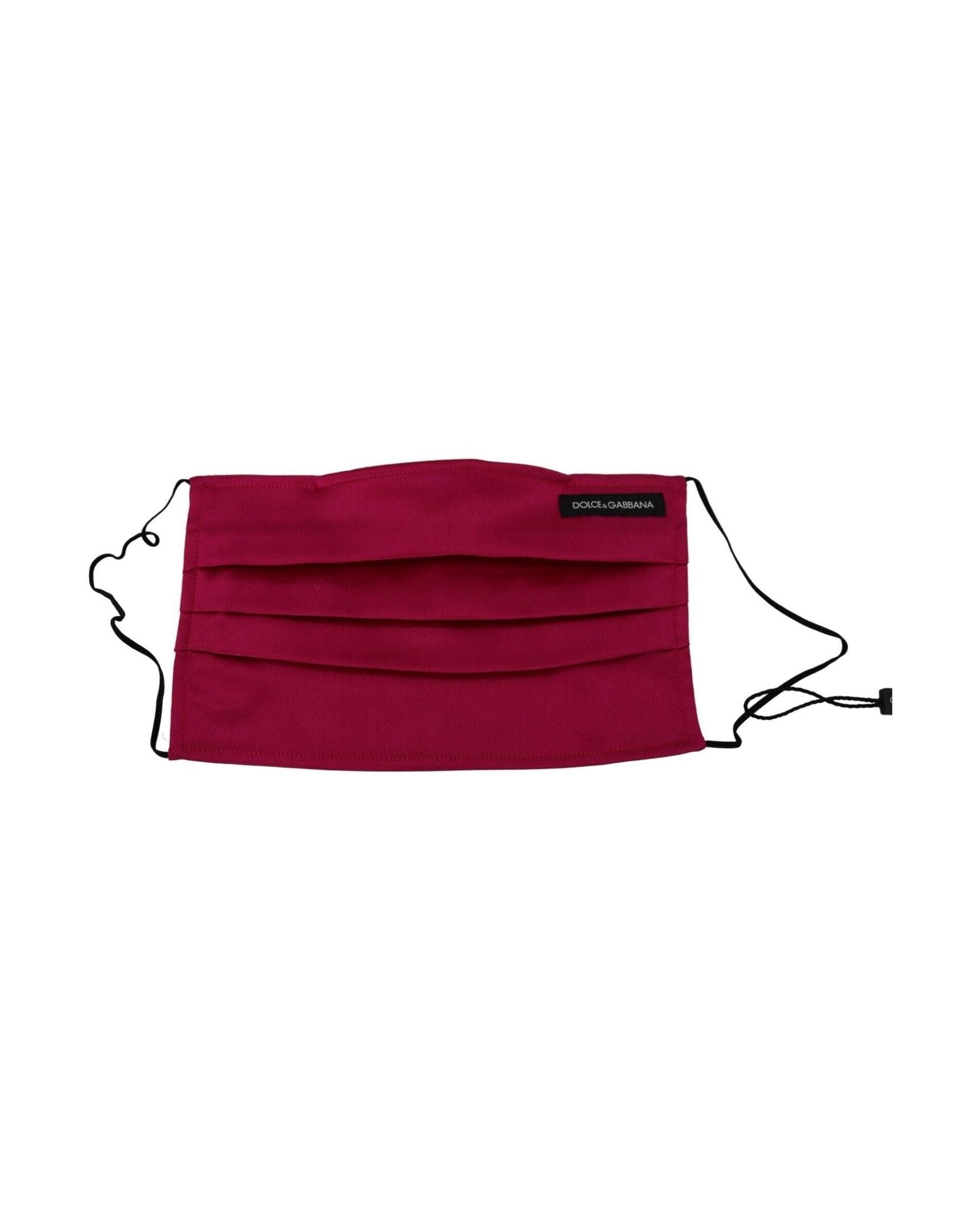Dolce & Gabbana Elegant Silk Pleated Face Maroon Mask Glam Steals