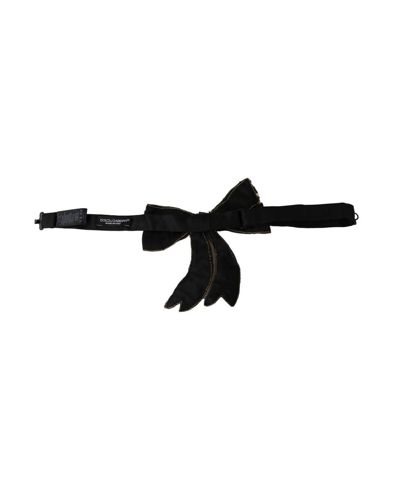 Dolce & Gabbana Elegant Silk Rhinestone Bow Tie Glam Steals