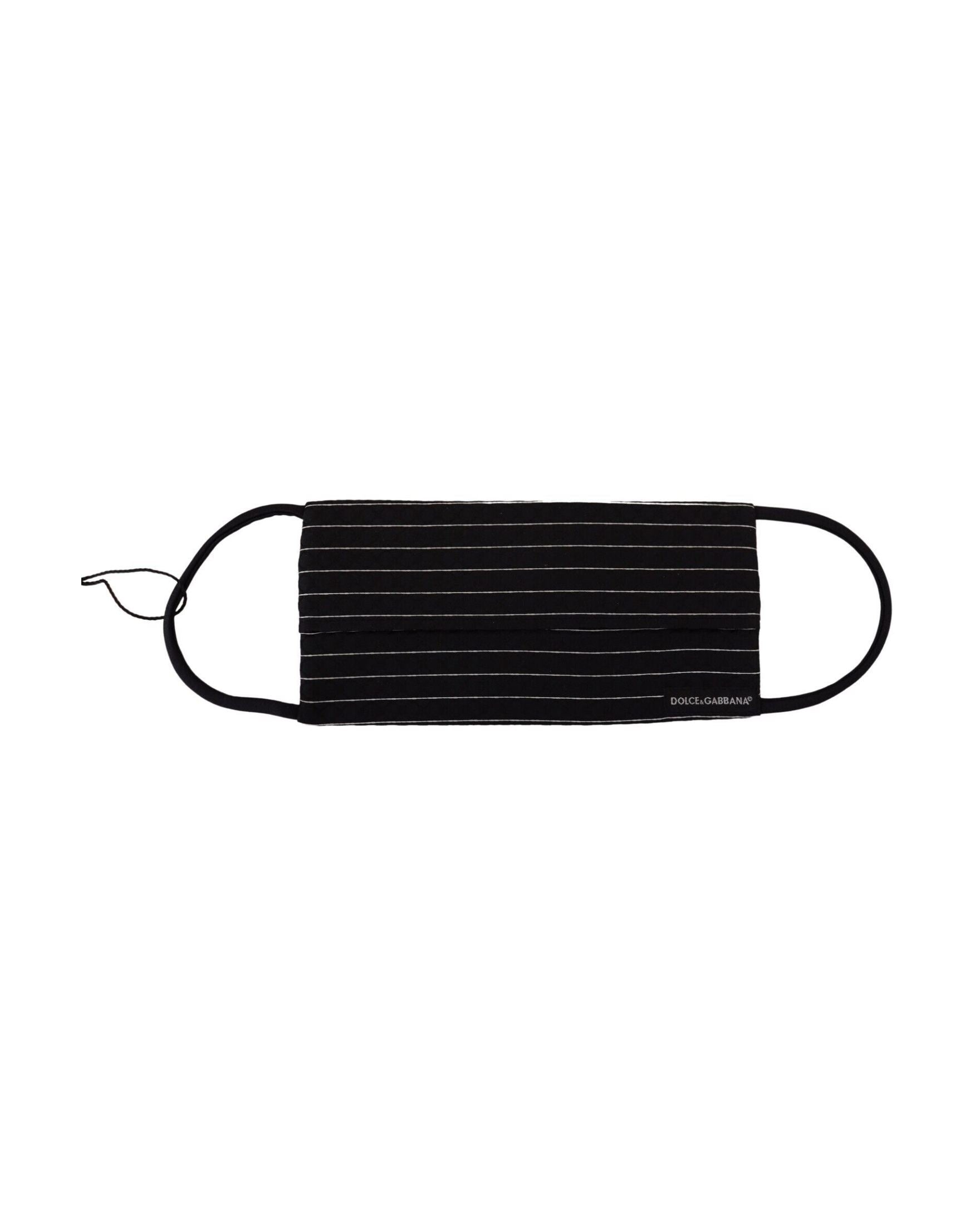 Dolce & Gabbana Elegant Striped Silk Blend Face Mask Glam Steals