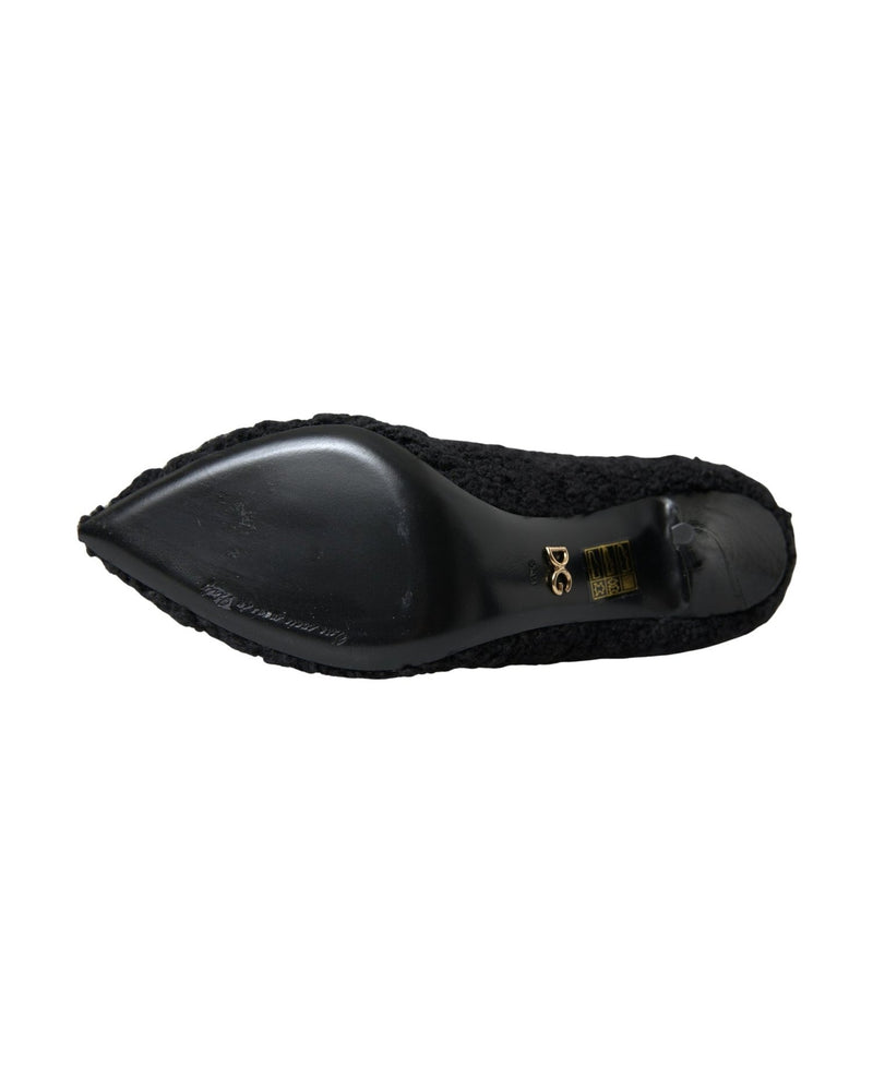 Dolce & Gabbana Elegant Virgin Wool Mid Calf Boots Glam Steals