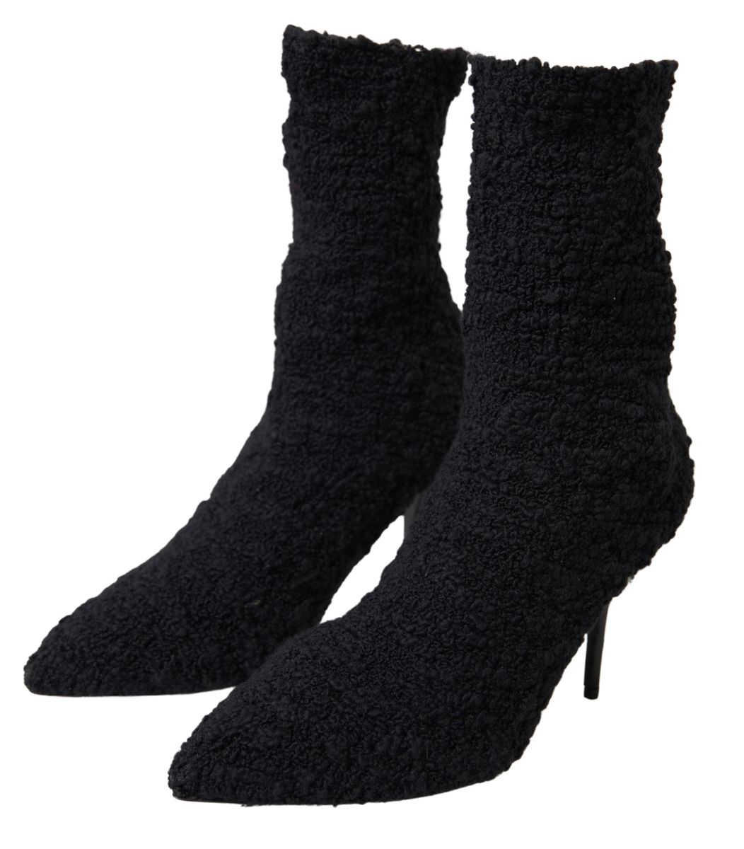 Dolce & Gabbana Elegant Virgin Wool Mid Calf Boots Glam Steals