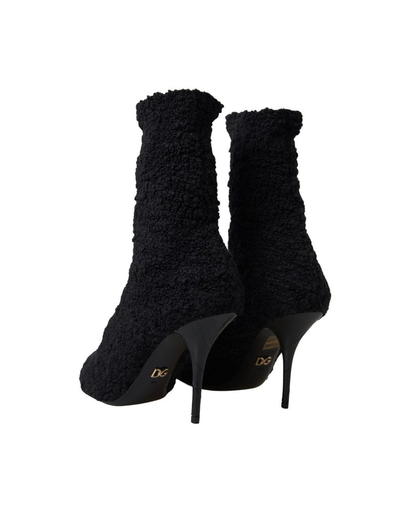 Dolce & Gabbana Elegant Virgin Wool Mid Calf Boots Glam Steals