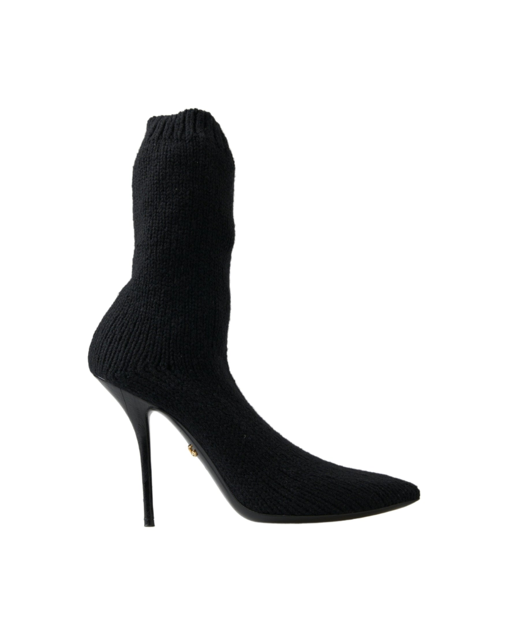 Dolce & Gabbana Elegant Viscose Mid-Calf Black Boots Glam Steals