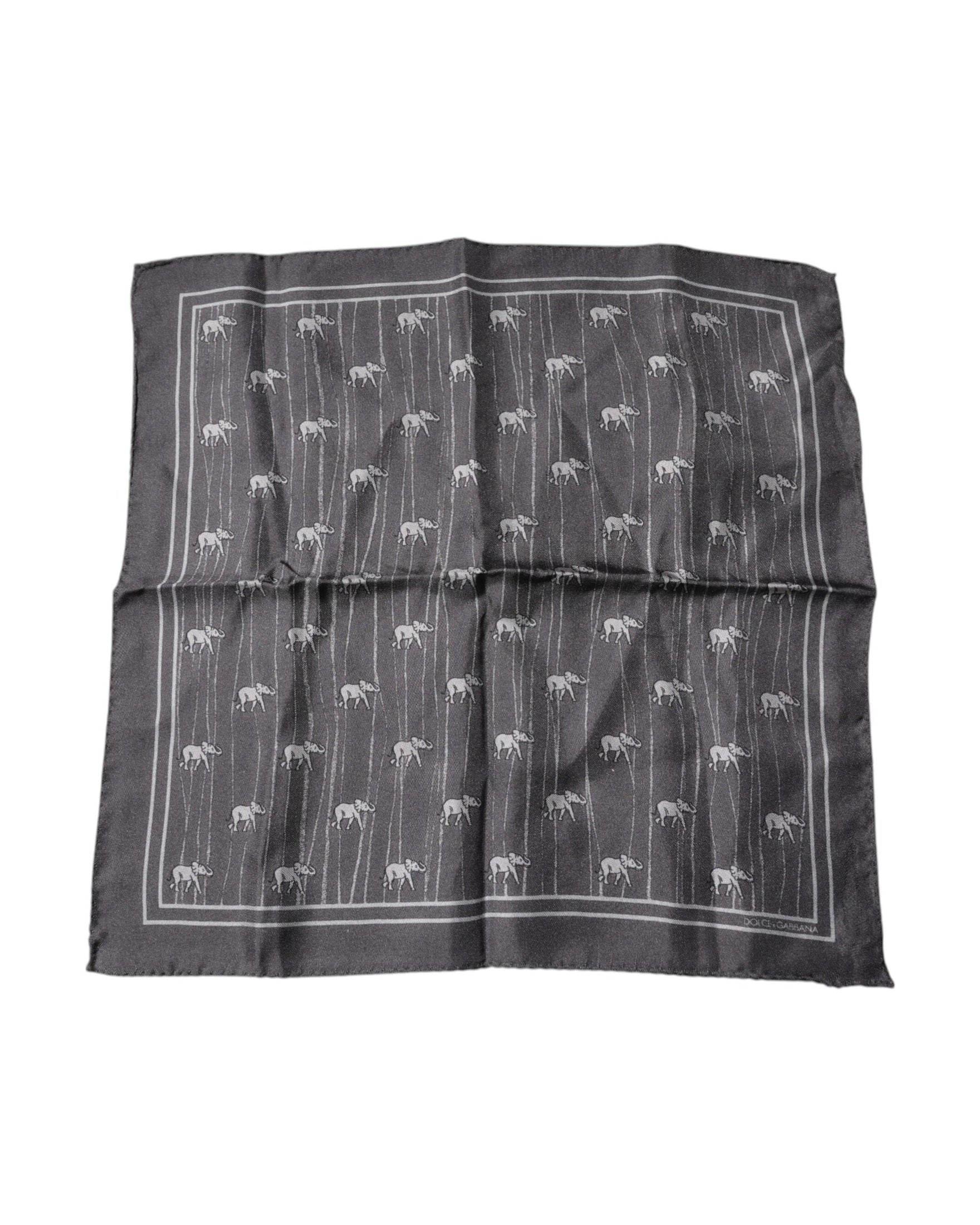Dolce & Gabbana Elephant Fantasy Handkerchief Brown Scarf Glam Steals