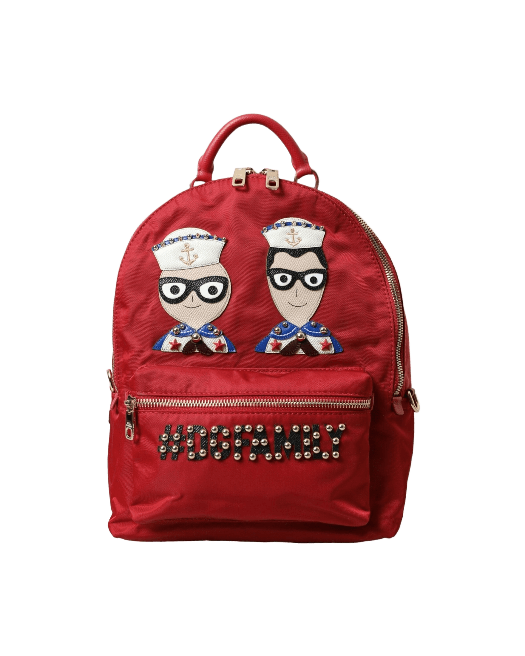 Dolce & Gabbana Embellished Backpack With Red Gold Detailing Glam Steals