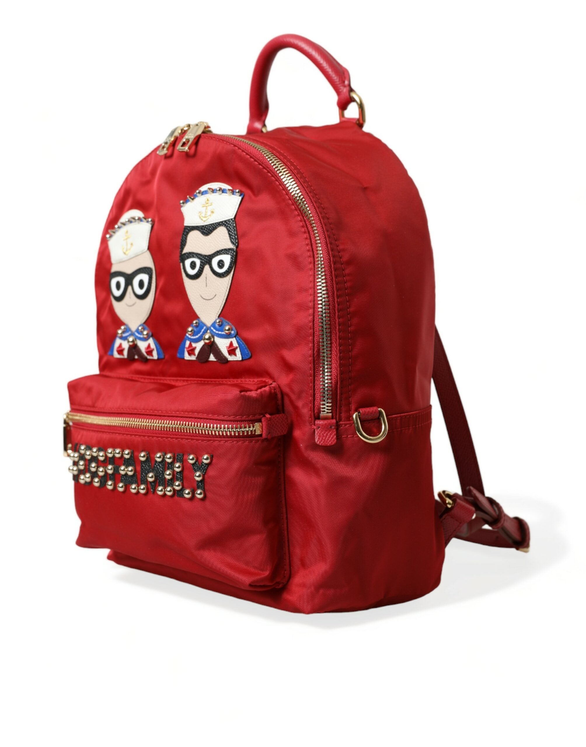 Dolce & Gabbana Embellished Backpack With Red Gold Detailing Glam Steals