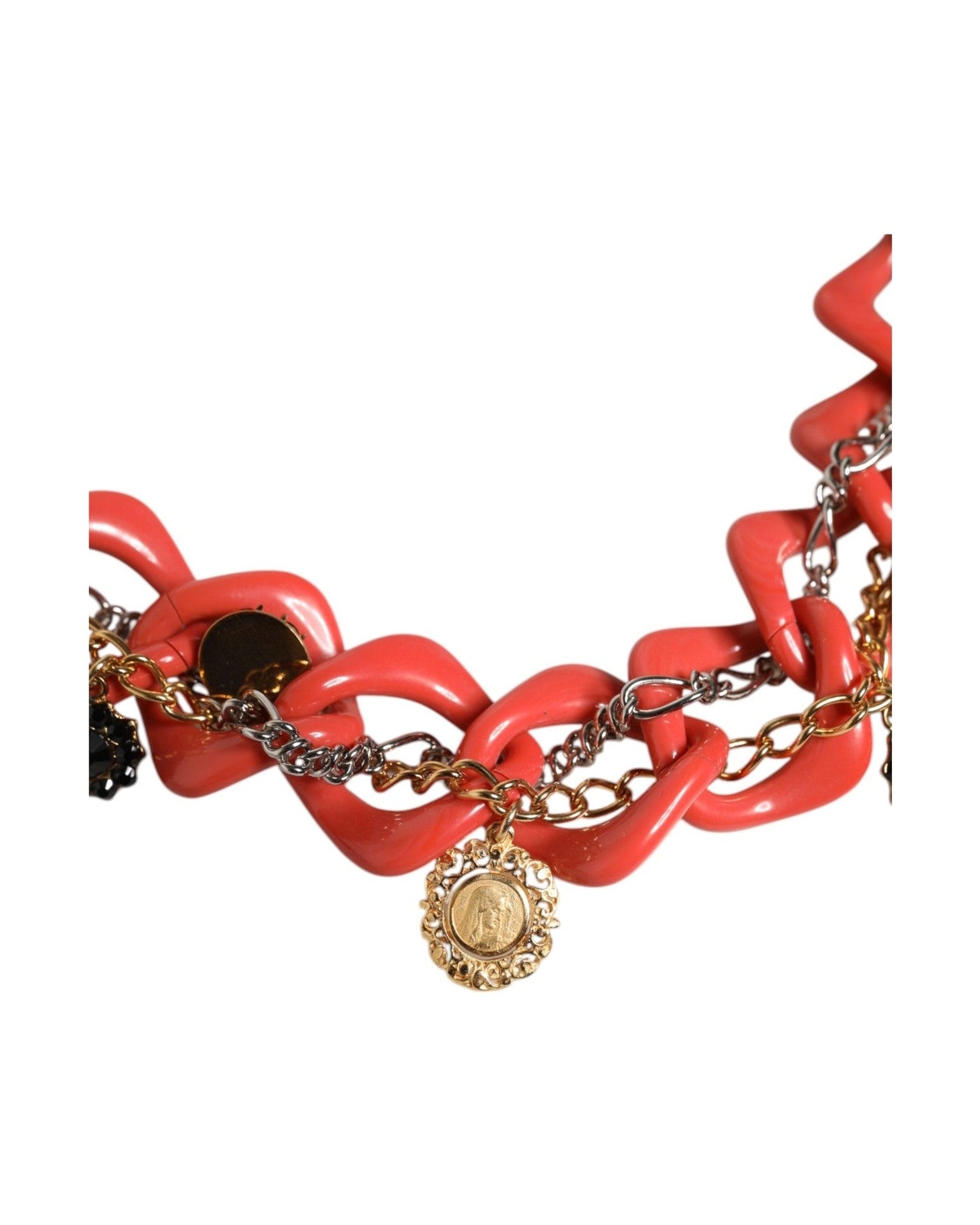 Dolce & Gabbana Embellished Waist Chain Multicolor Belt Glam Steals
