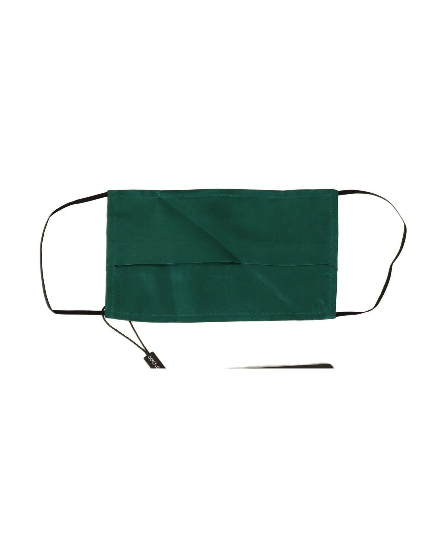 Dolce & Gabbana Emerald Silk Pleated Face Mask Glam Steals