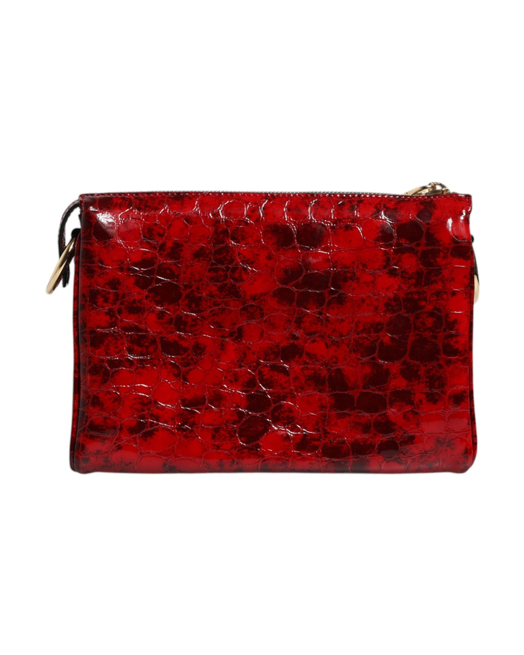 Dolce & Gabbana Exotic Leather Dg Logo Women Crossbody Red Bag Glam Steals