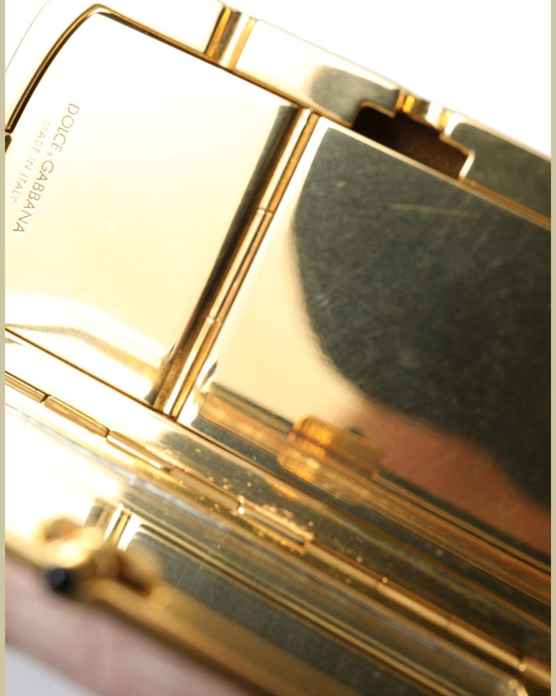 Dolce & Gabbana Exotic Leather Mini Mirror Bag With Pink Tassel Glam Steals