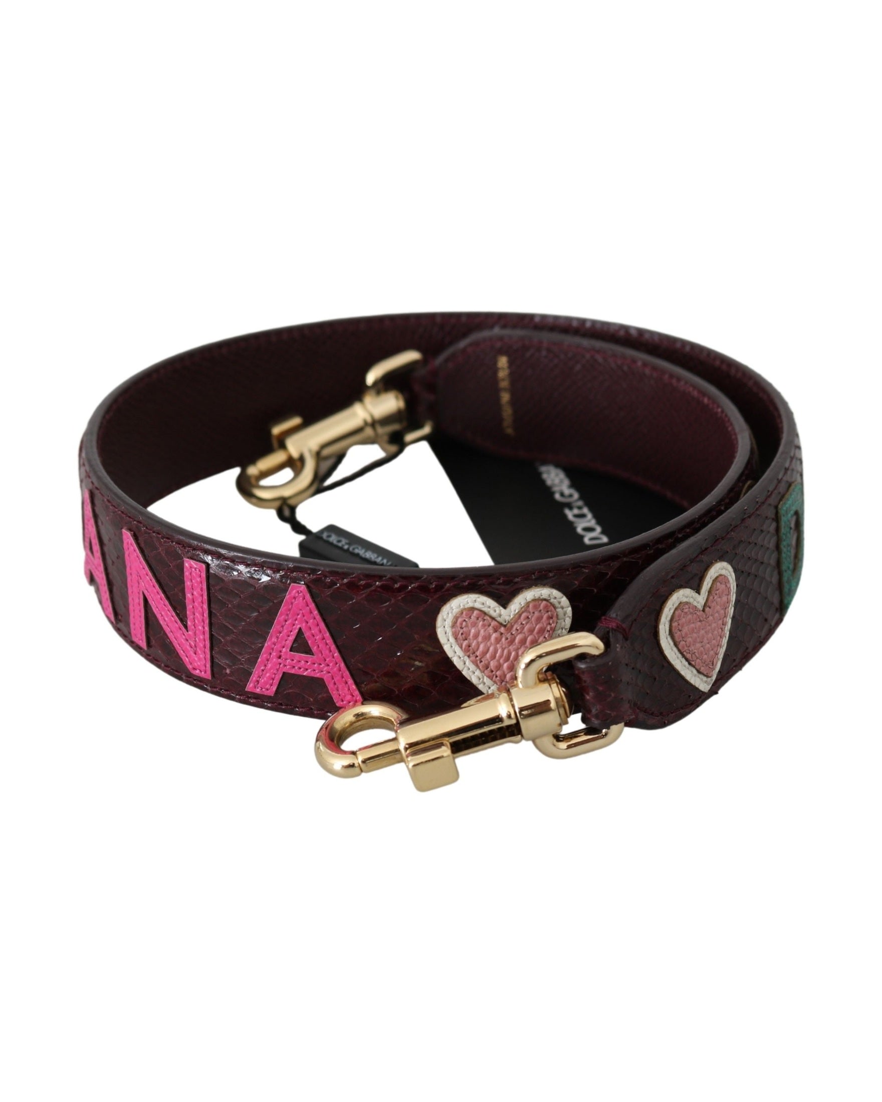 Dolce & Gabbana Exquisite Bordeaux Shoulder Strap Accessory Glam Steals